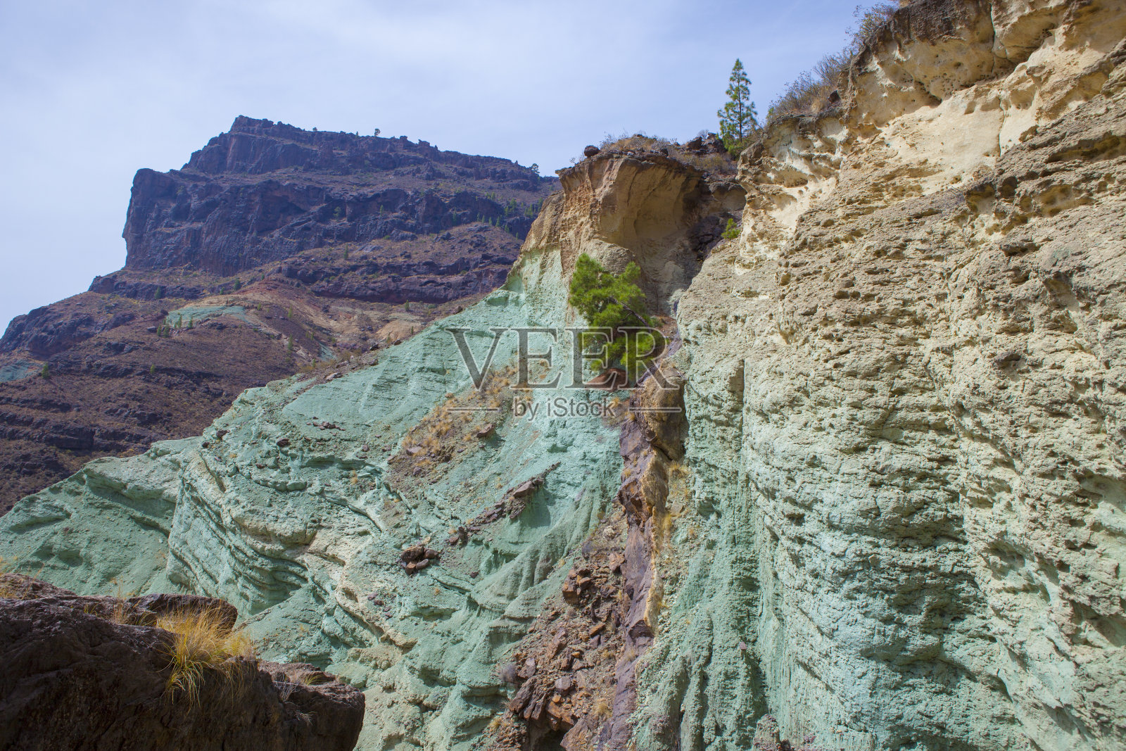 彩色岩层-格兰卡纳利亚(瓷砖)照片摄影图片