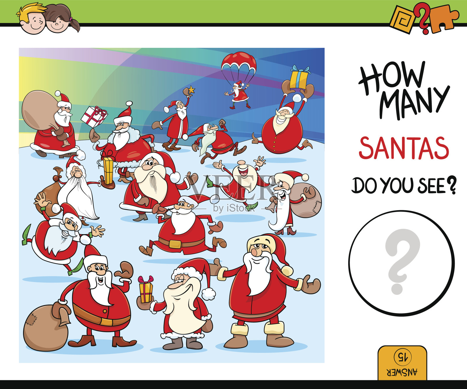 圣诞老人教育游戏有多少款插画图片素材