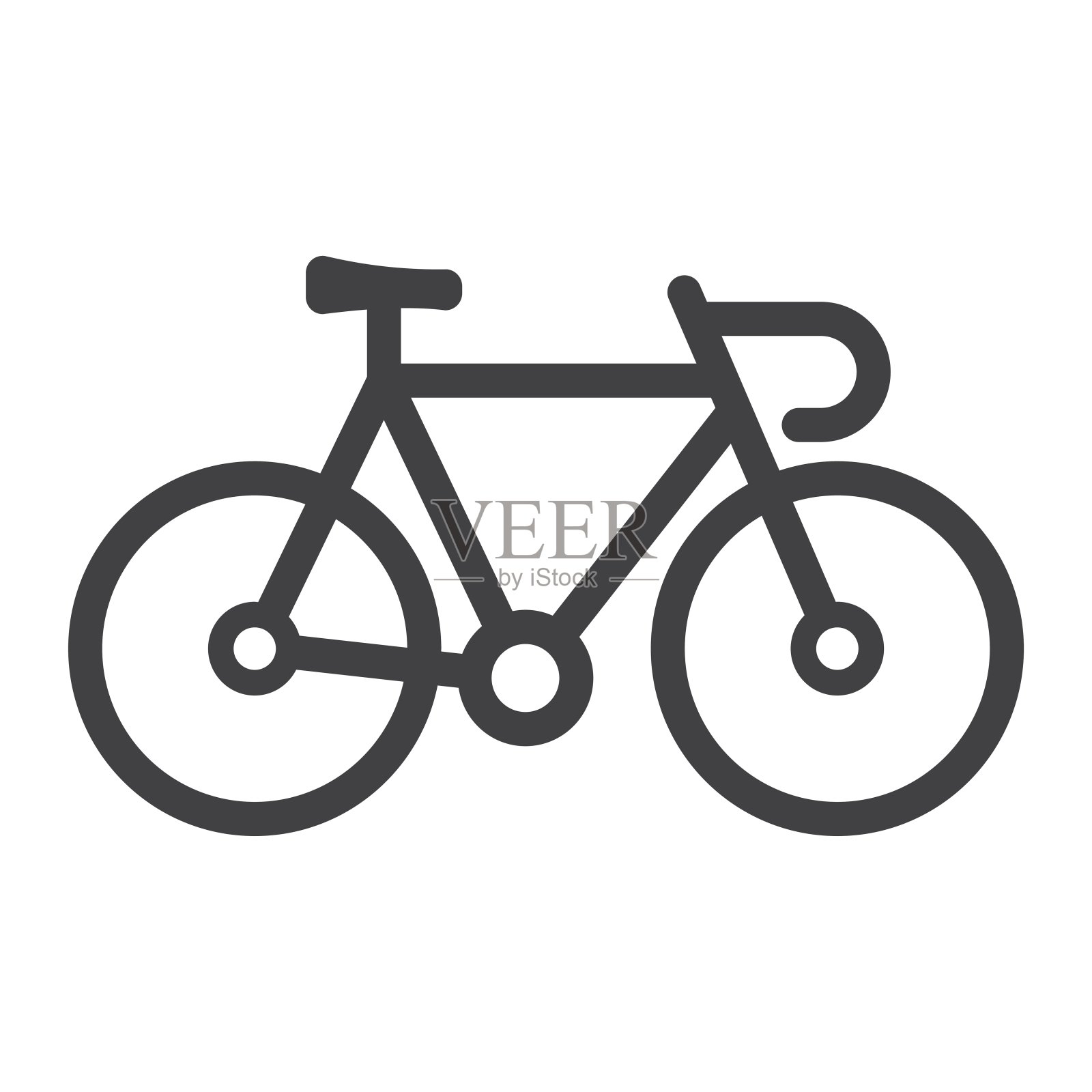 自行车线图标，交通和车辆，自行车标志矢量图形，白色背景上的线性图案，eps 10。图标素材