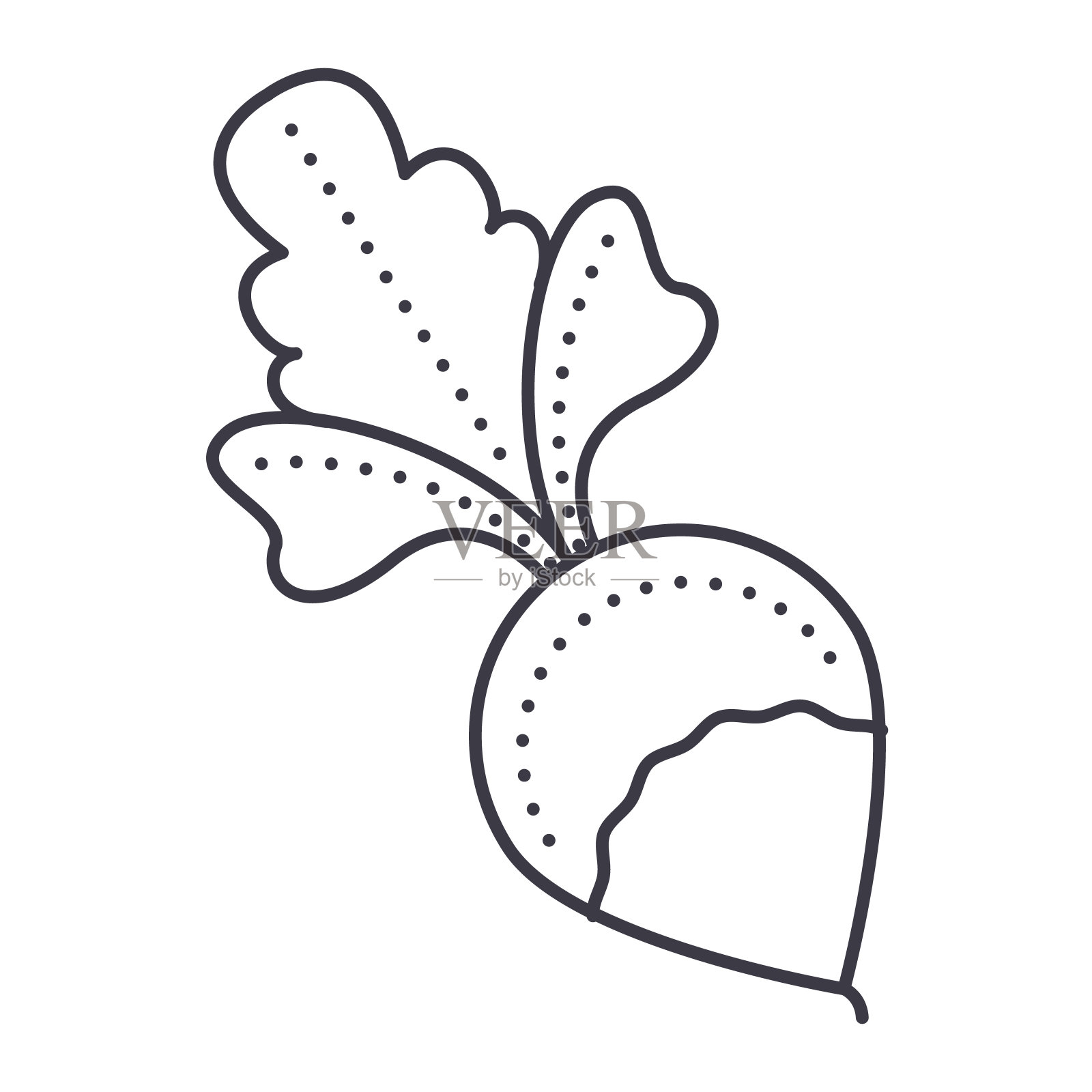 萝卜矢量线图标，标志，插图的背景，可编辑的笔画插画图片素材