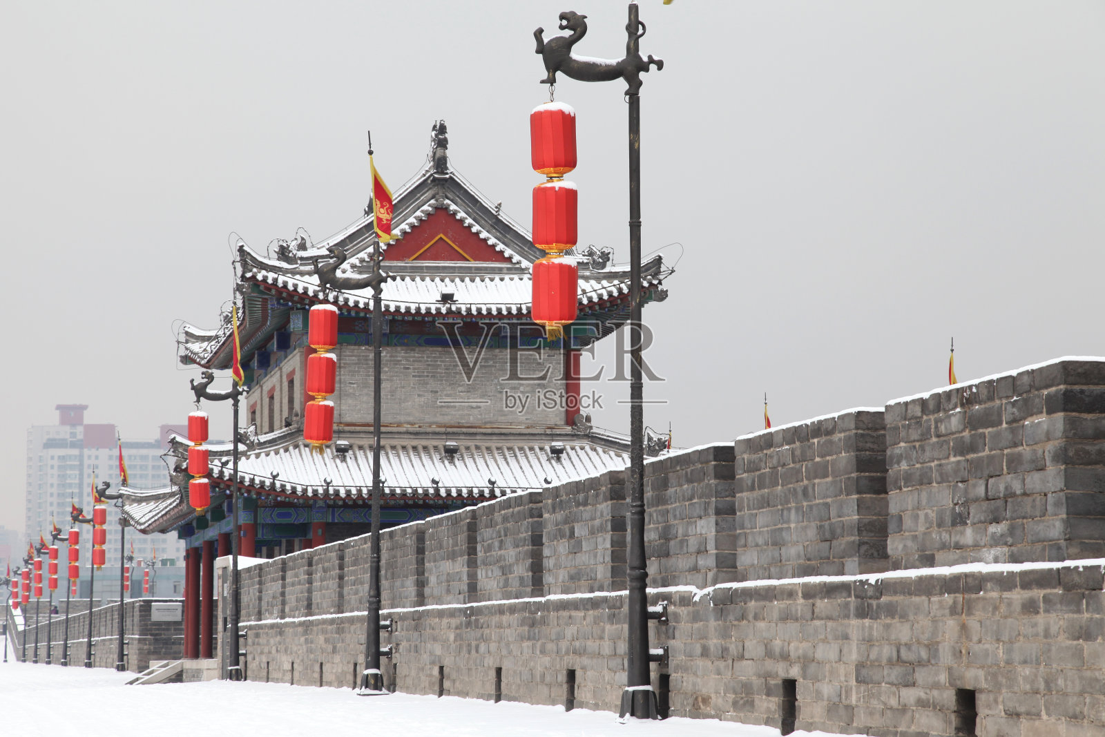 西安城墙雪景图片素材_免费下载_jpg图片格式_VRF高清图片500841313_摄图网