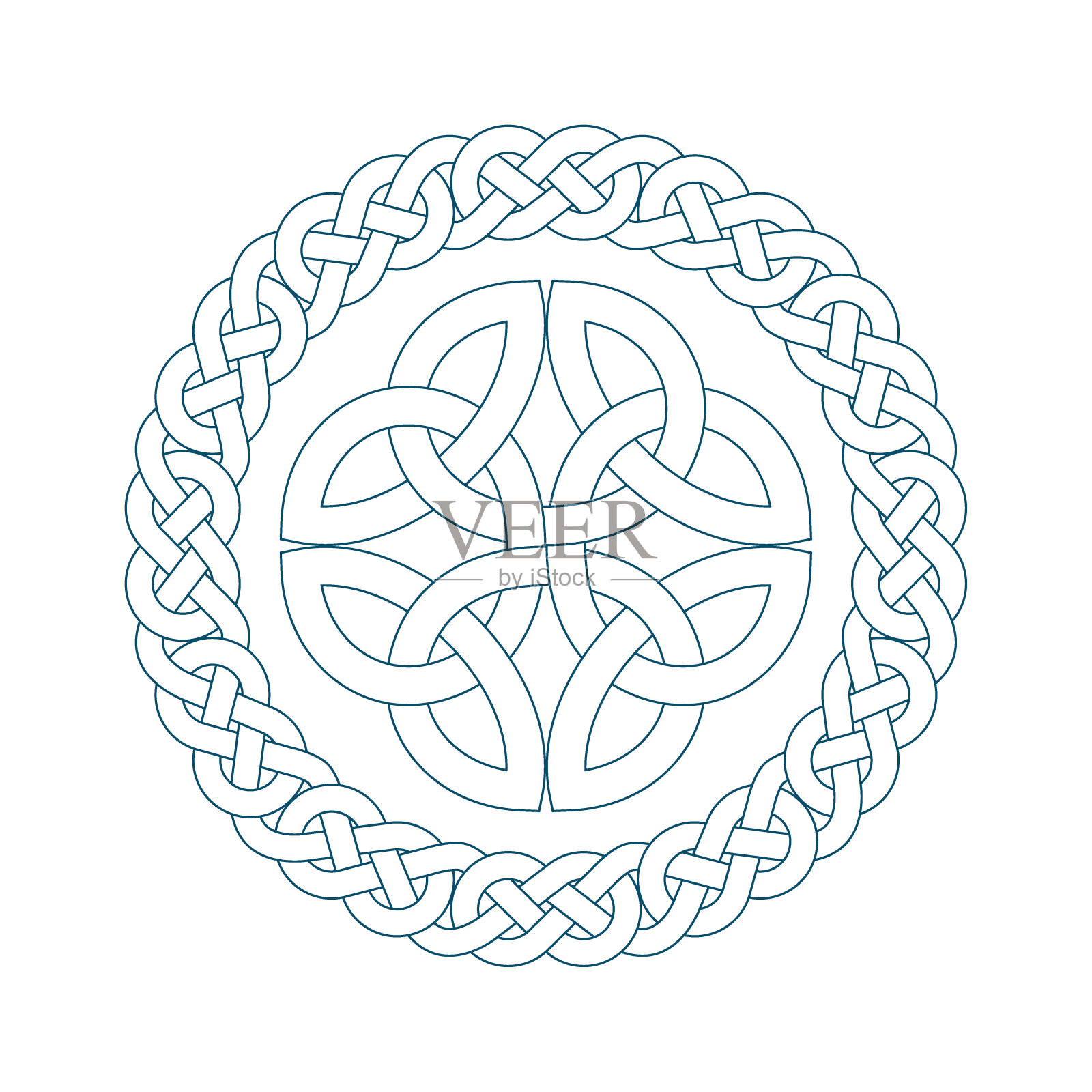 中世纪圆形图案(凯尔特结)设计元素图片