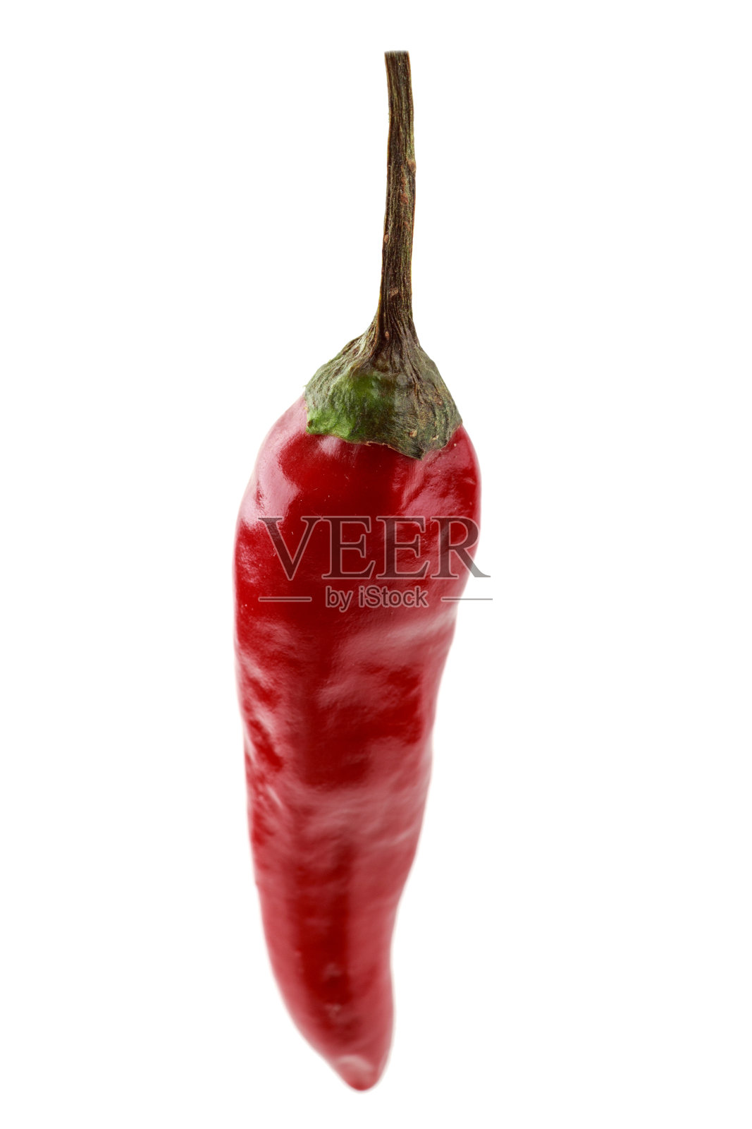 一个垂直的红辣椒孤立在白色的背景照片摄影图片