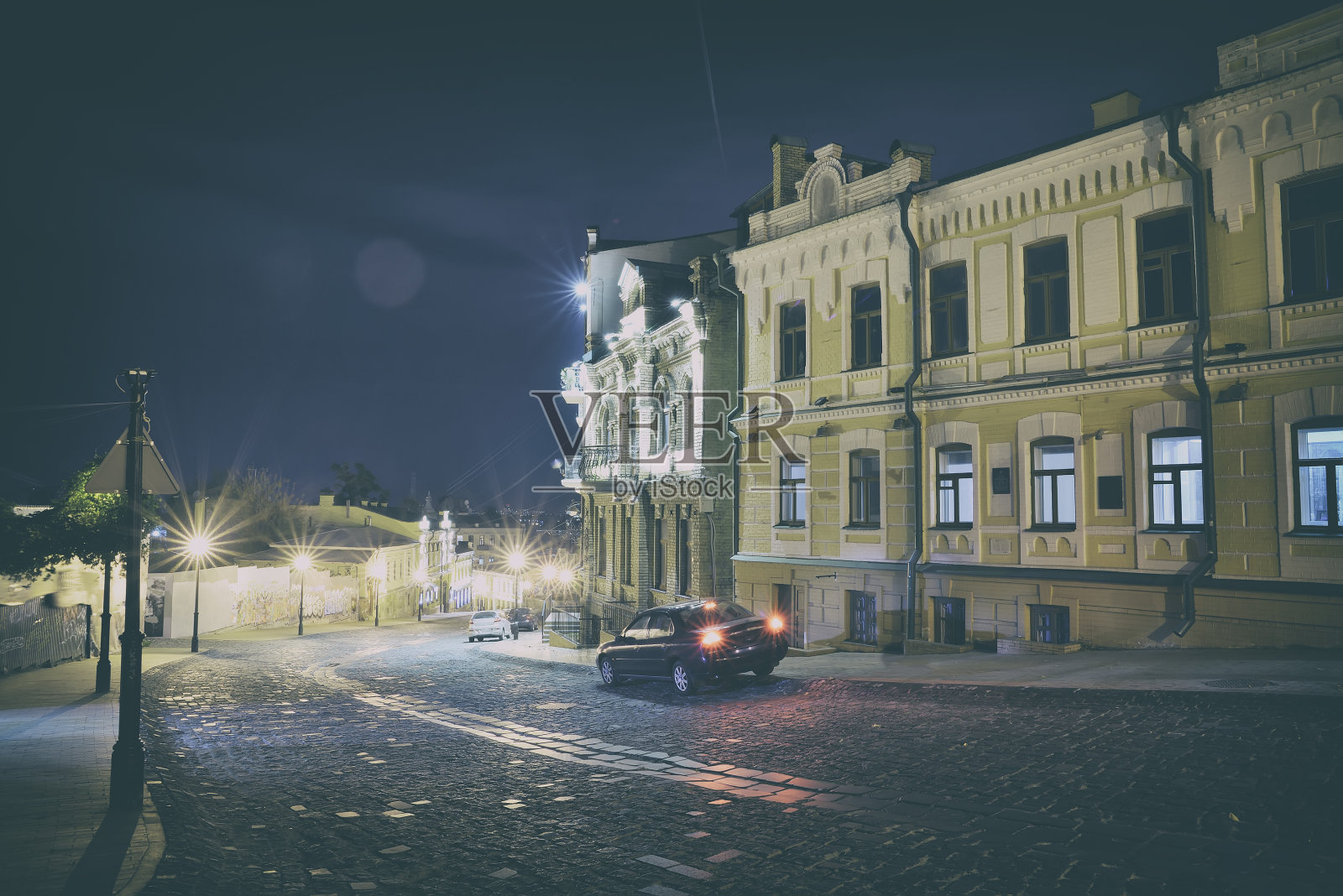 基辅在晚上照片摄影图片