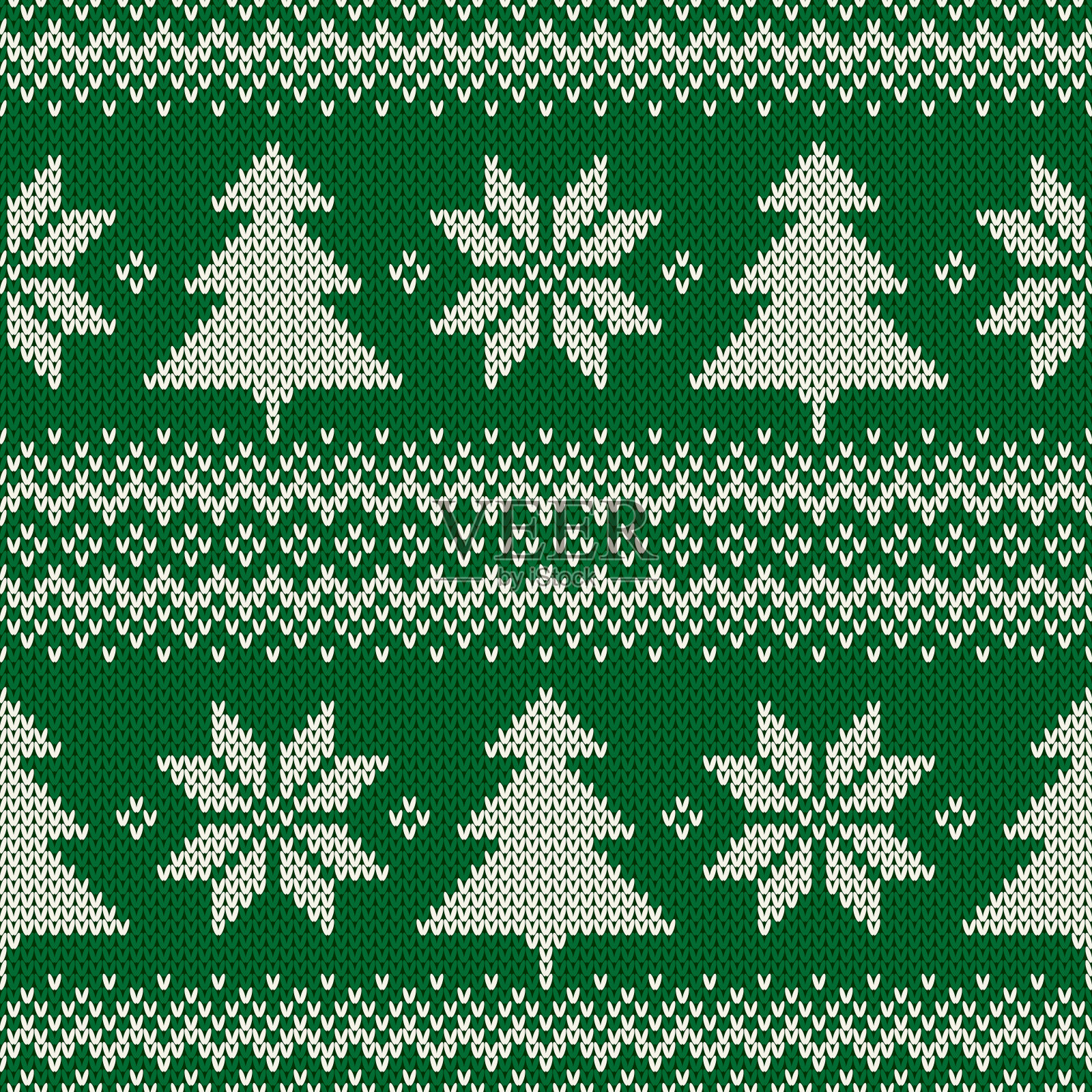 圣诞和雪花的冬季无缝针织图案。针织毛衣图案设计或十字绣方案插画图片素材