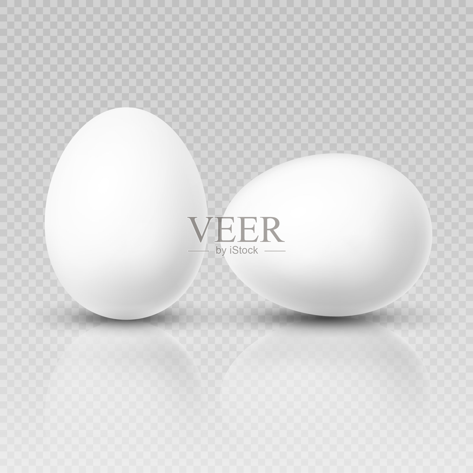现实的鸡蛋。复活节装饰矢量模板插画图片素材