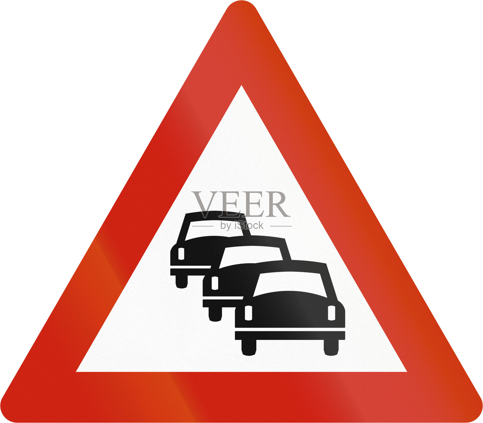 挪威道路警告标志-可能排队设计元素图片