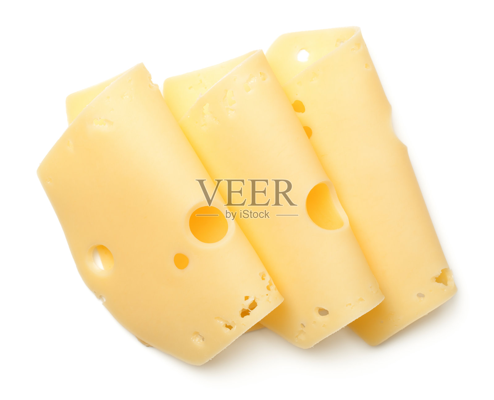 奶酪切片孤立的白色背景照片摄影图片