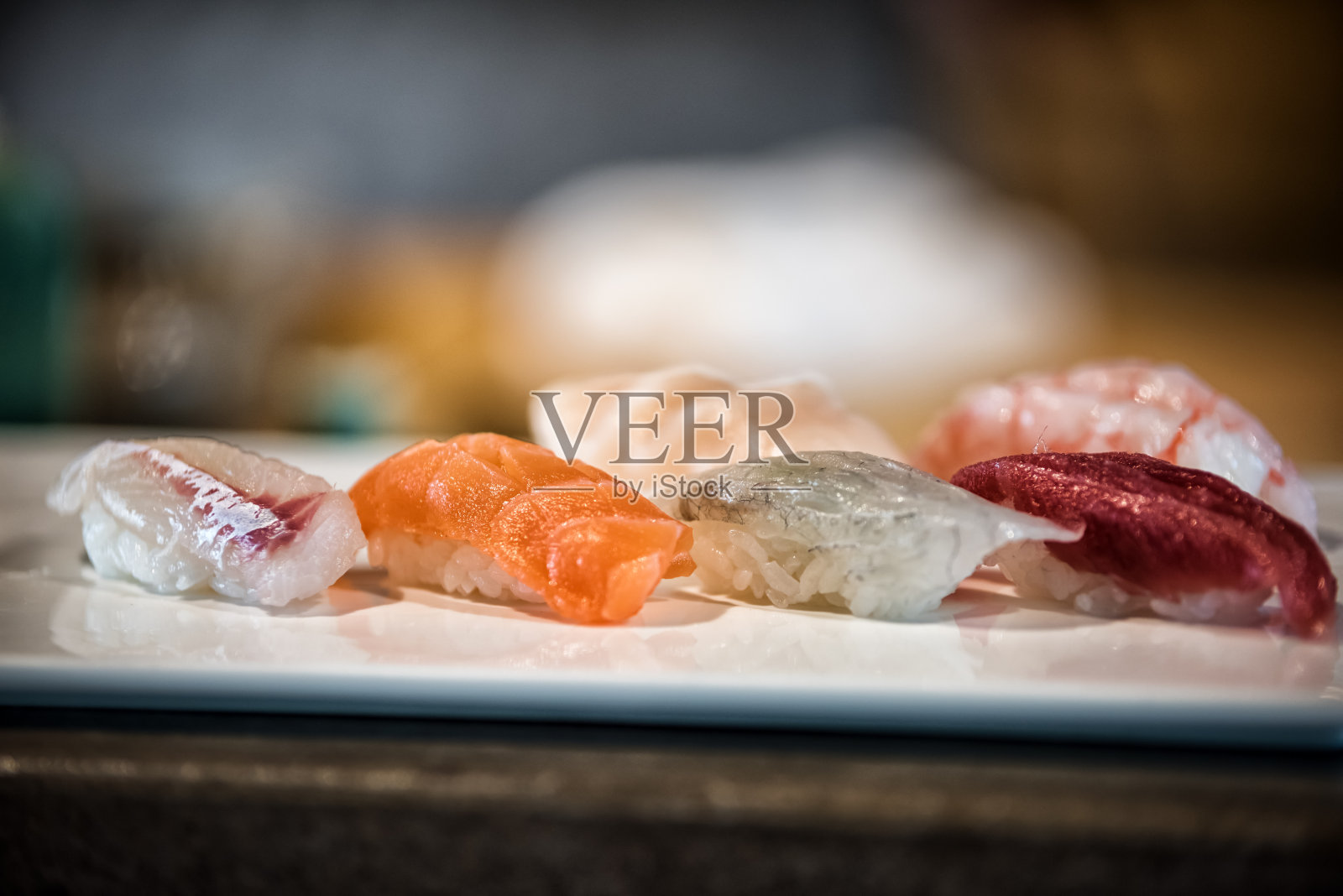 各种新鲜海鲜寿司照片摄影图片