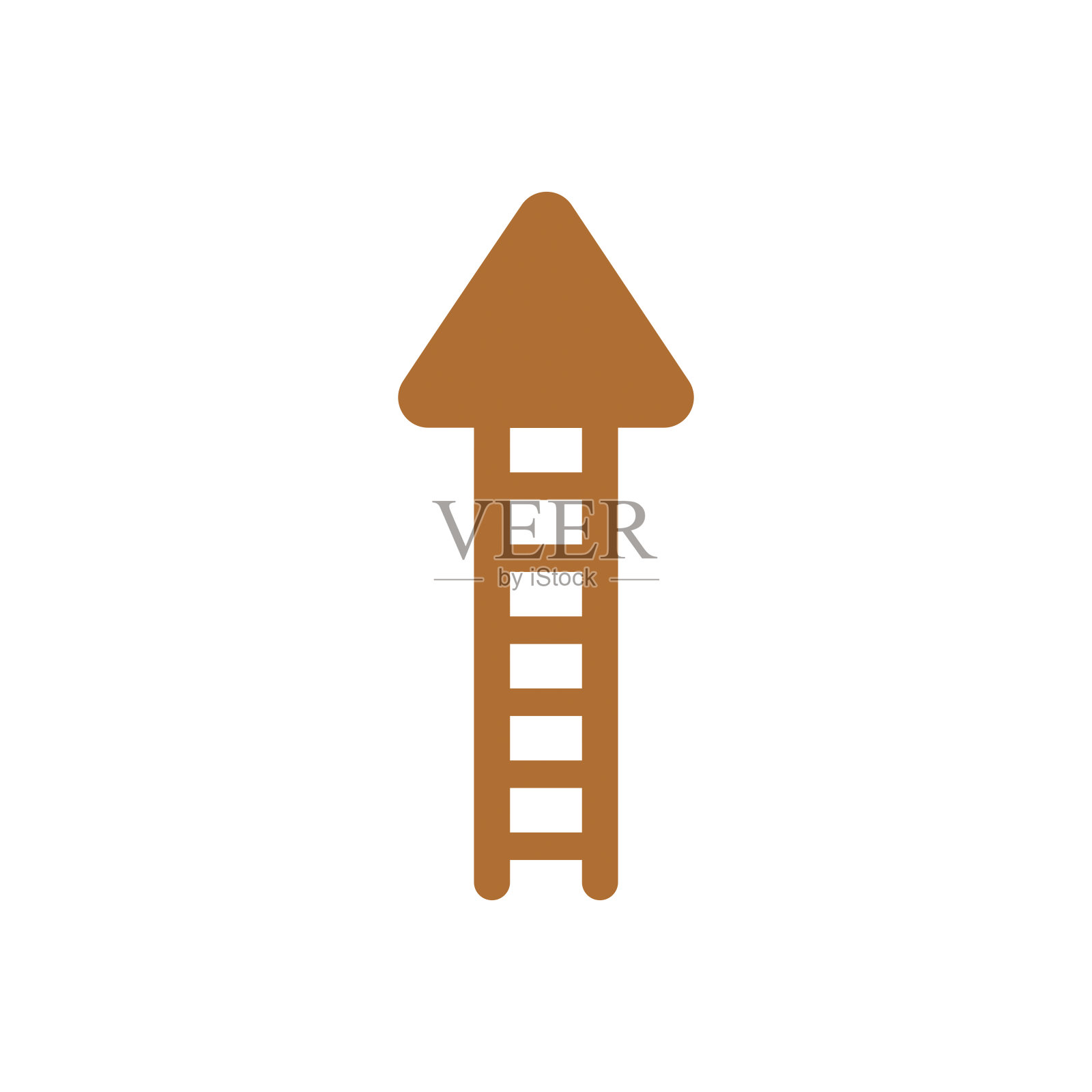 矢量图标概念木梯与箭头显示图标素材