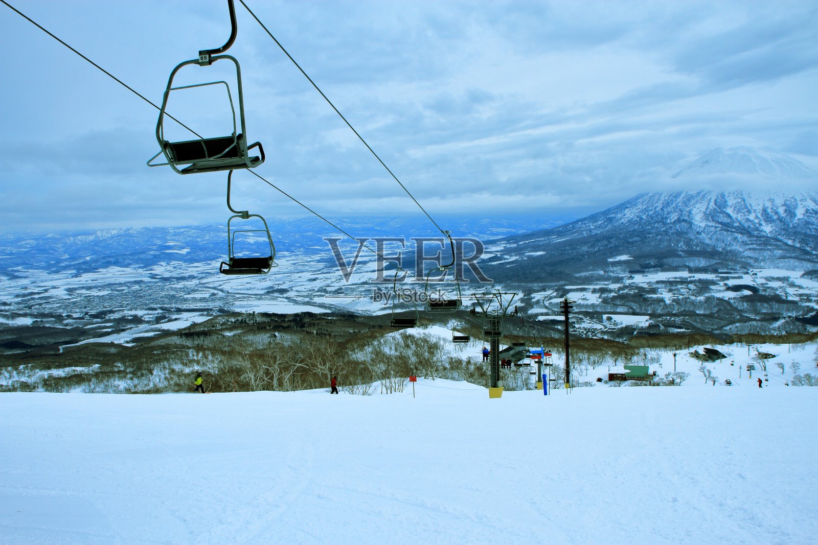北海道的二世谷滑雪场照片摄影图片
