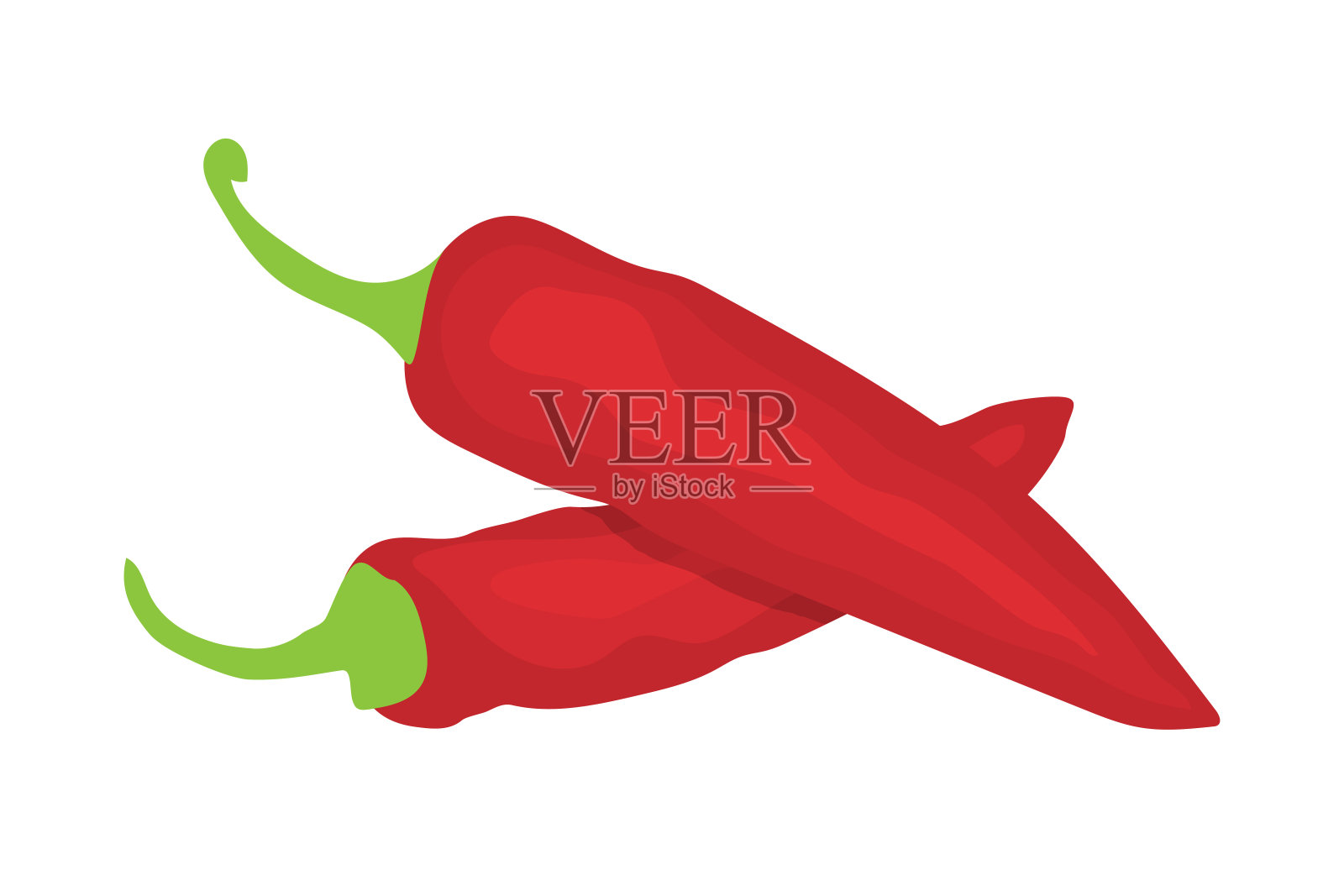 红辣椒图标。墨西哥辣的食物。蔬菜图标插画图片素材