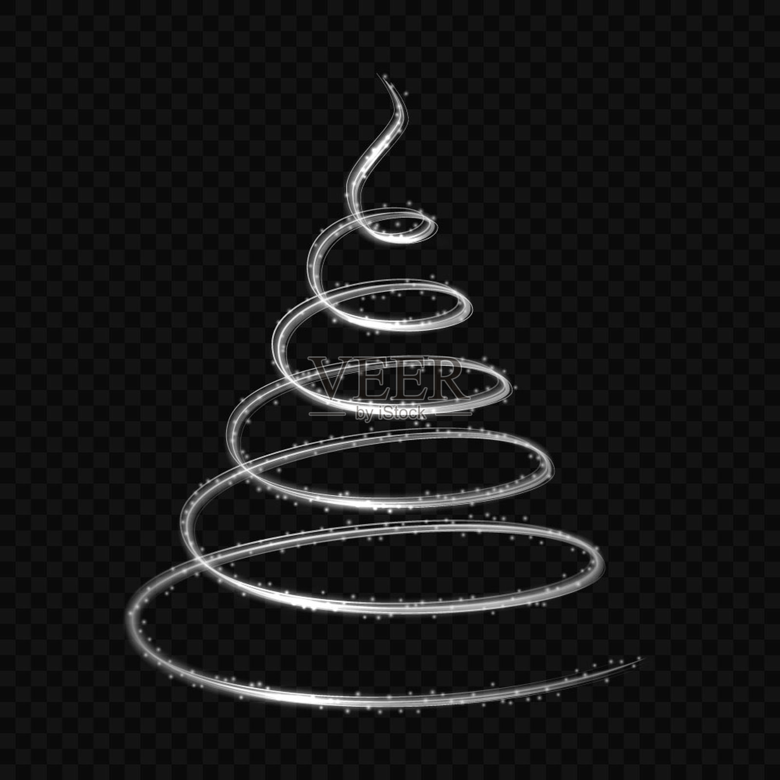 程式化的圣诞树插画图片素材