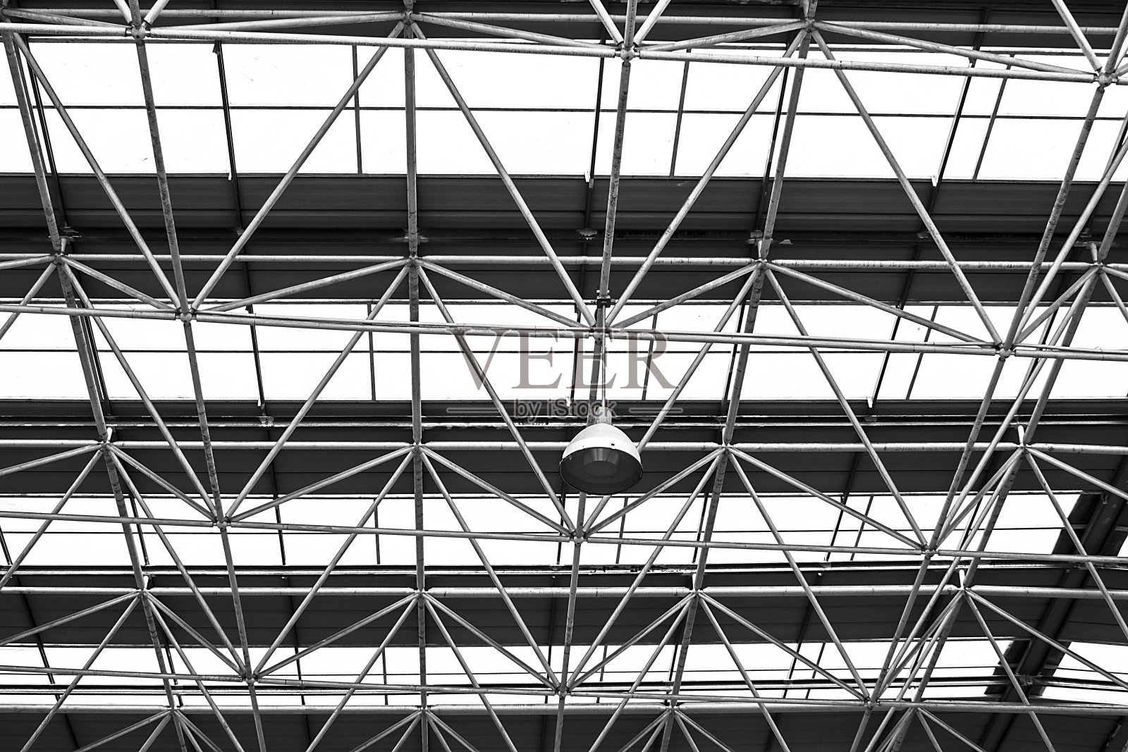 篮球场顶部钢结构照片摄影图片