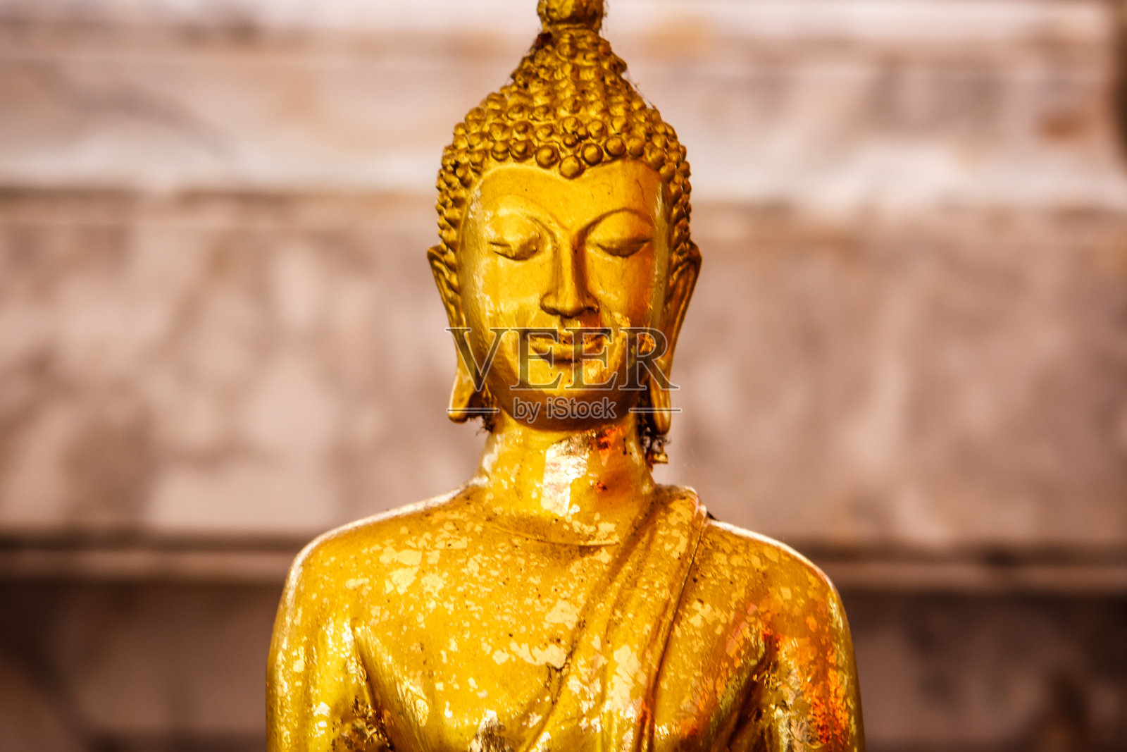 泰国曼谷，佛寺金佛照片摄影图片