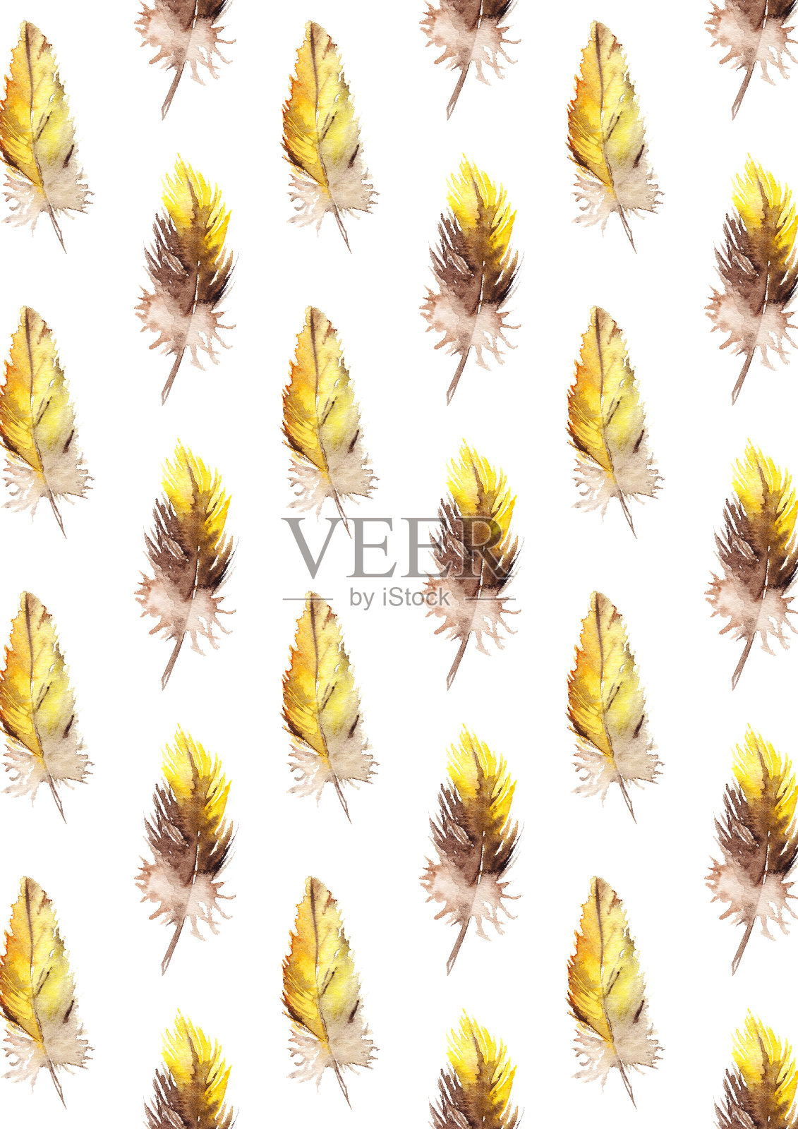水彩黄色鹦鹉羽毛背景图案纹理设计元素图片