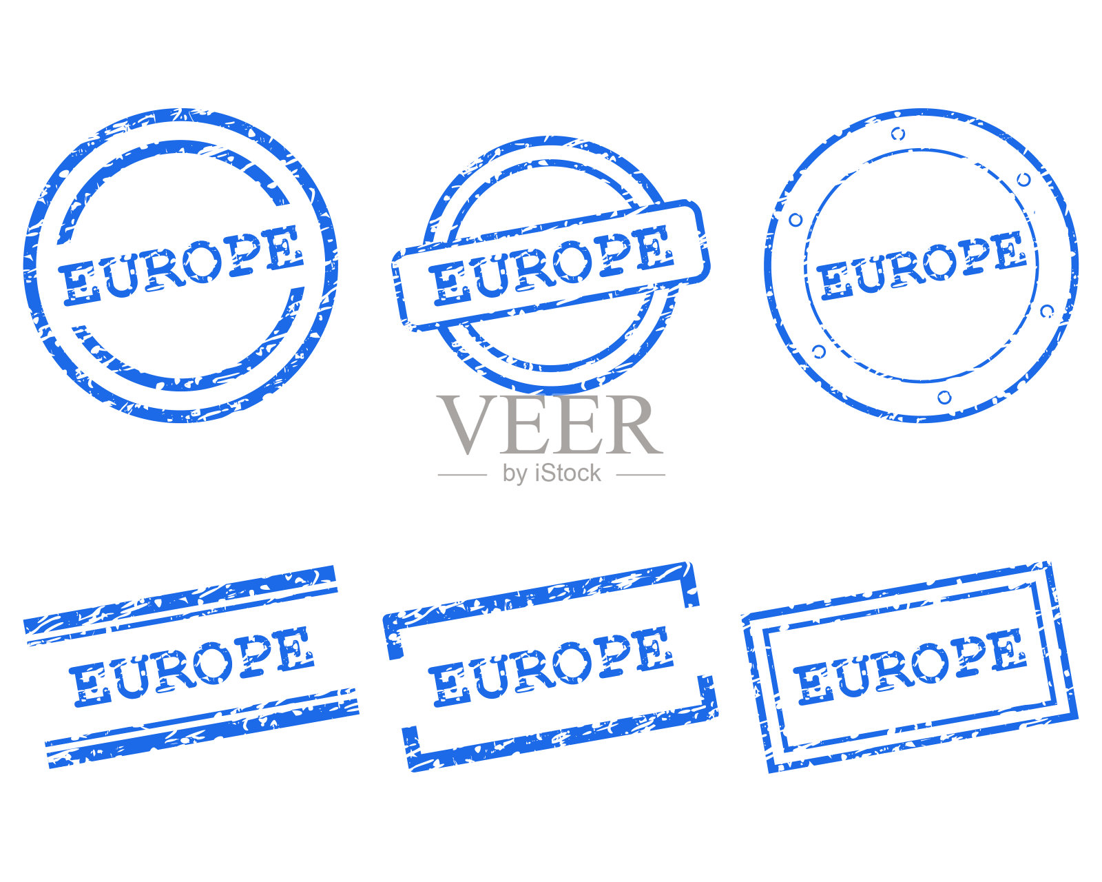 欧洲的邮票插画图片素材