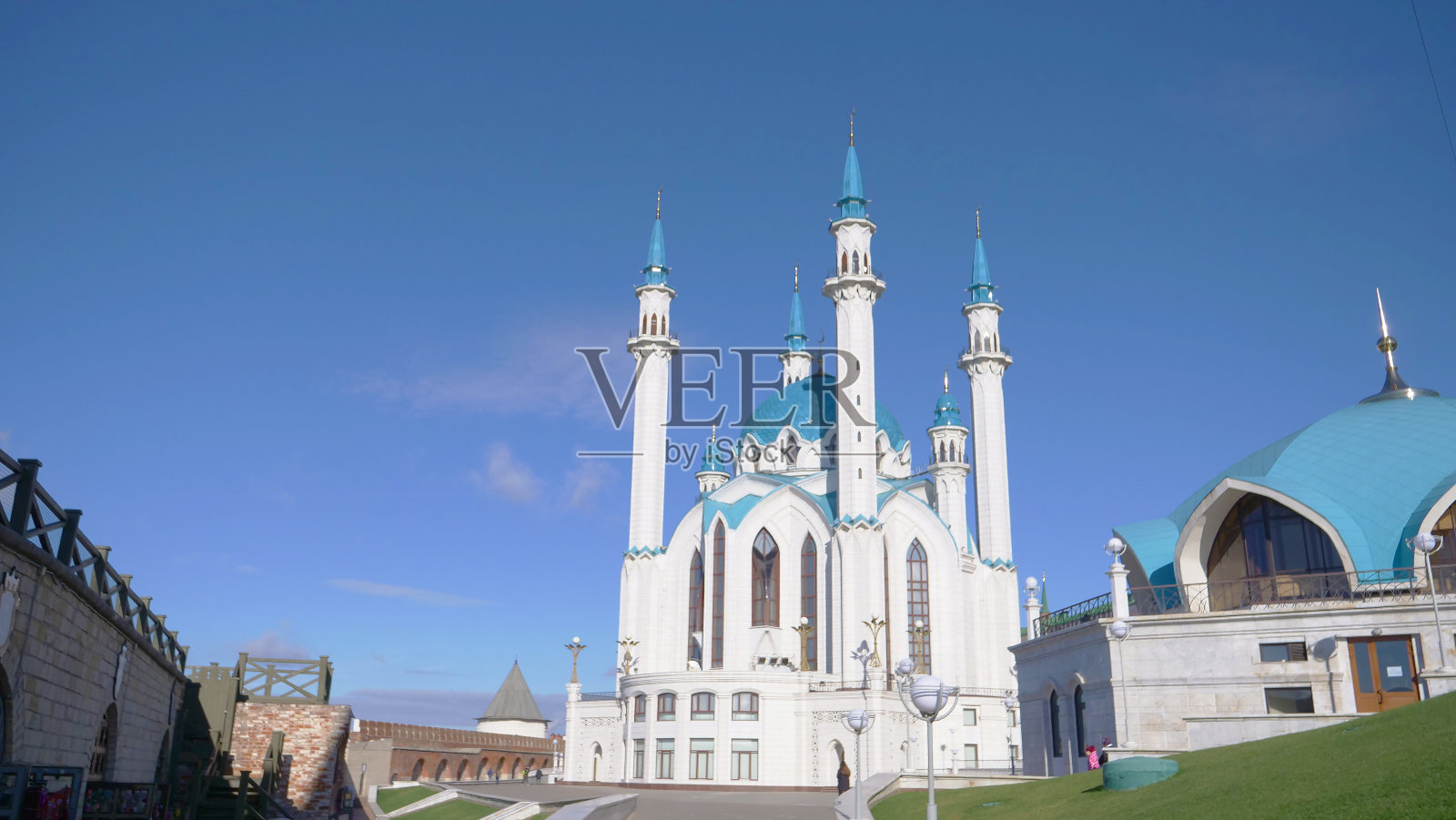 俄罗斯喀山克里姆林宫的历史建筑综合体照片摄影图片