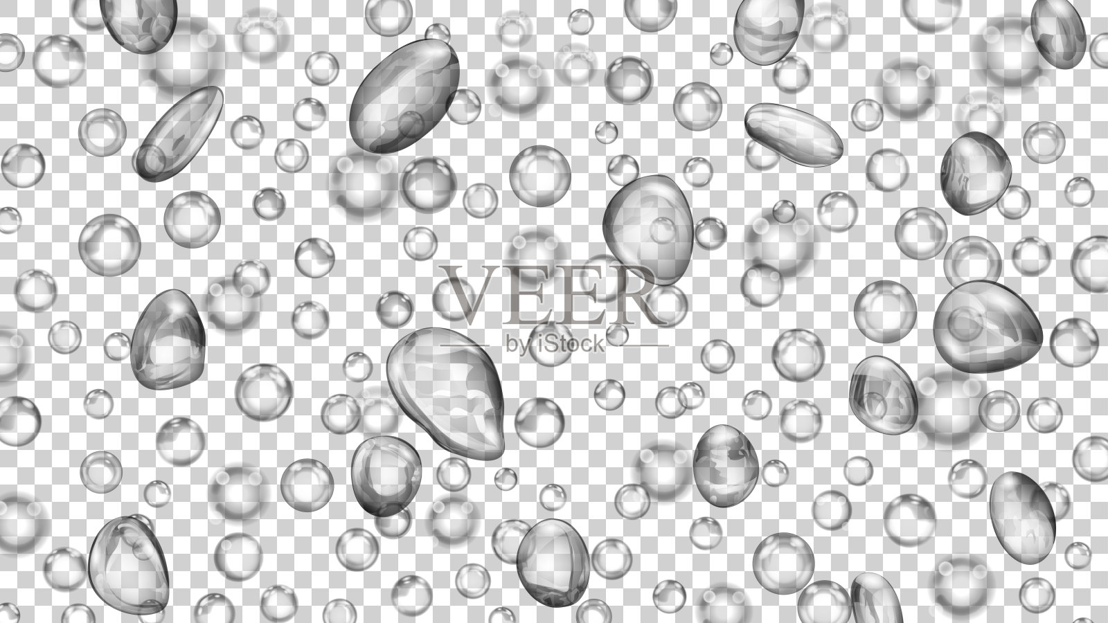 水滴和气泡的背景设计元素图片
