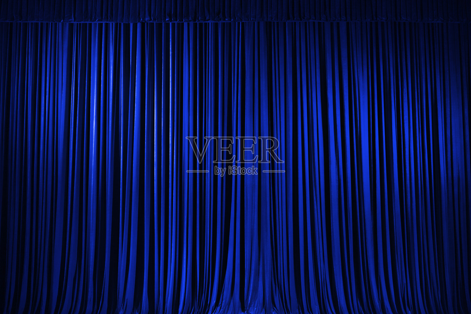 蓝色舞台幕纹理背景照片摄影图片