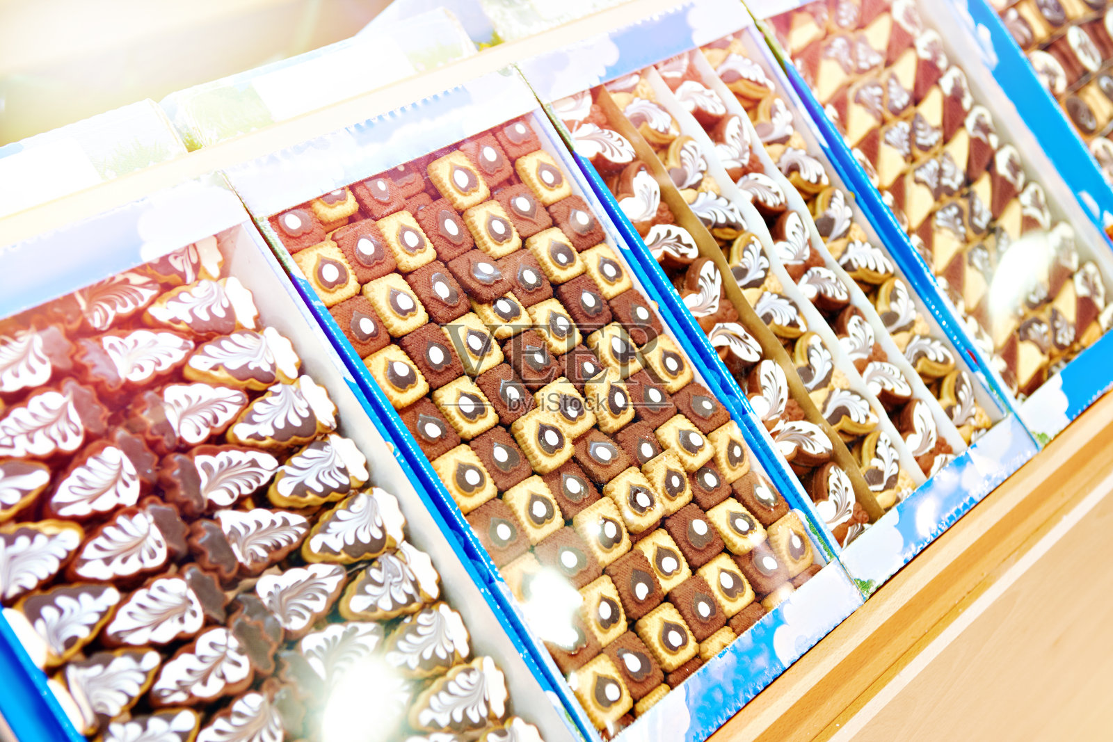 糕点，饼干和糖果在商店照片摄影图片