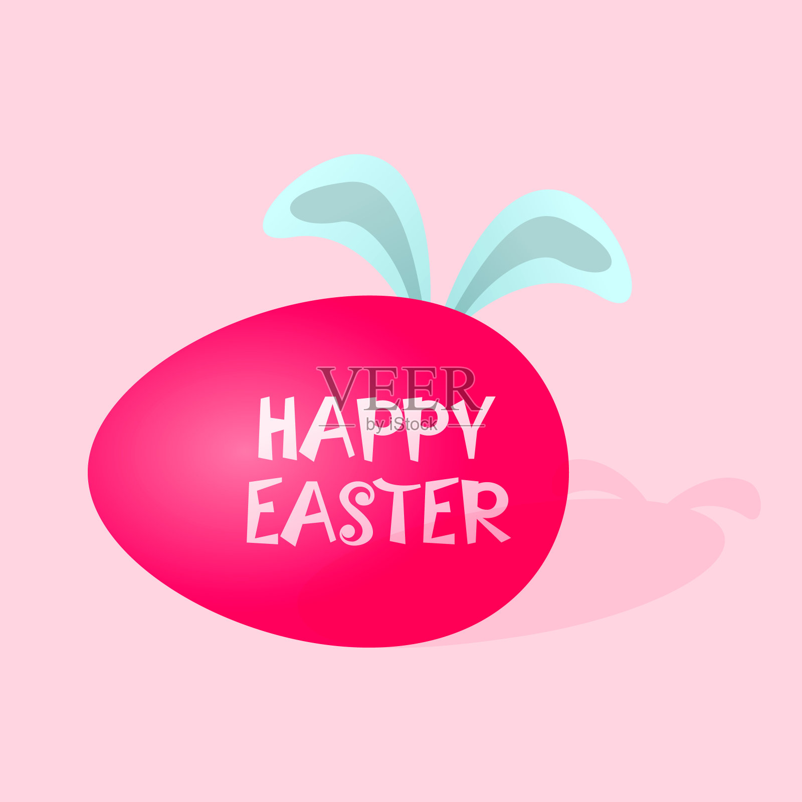复活节兔子和鸡蛋矢量插画图片素材