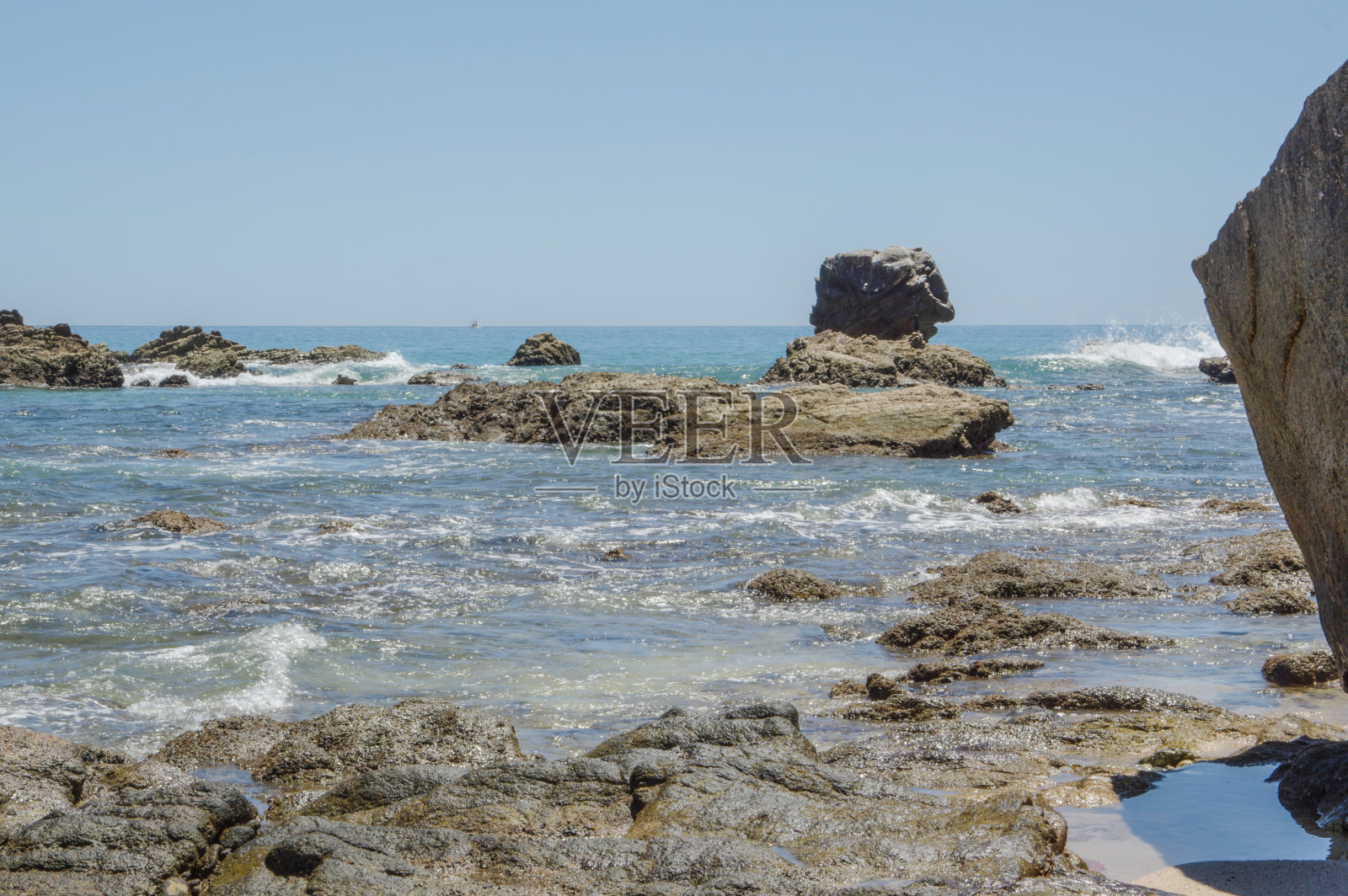 岩石海滩墨西哥照片摄影图片