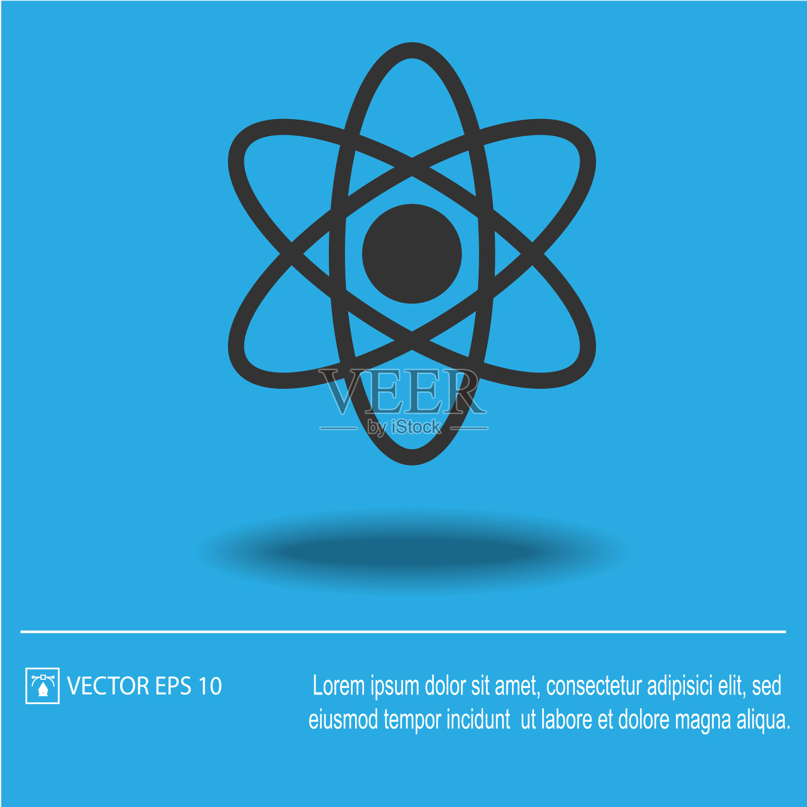 原子的矢量图标。分子矢量插图EPS 10。插画图片素材
