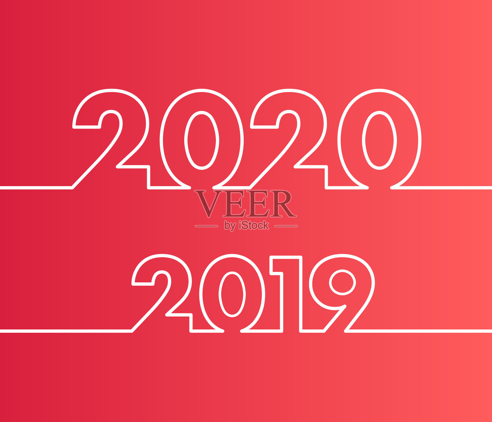2020年新年快乐背景。插画图片素材