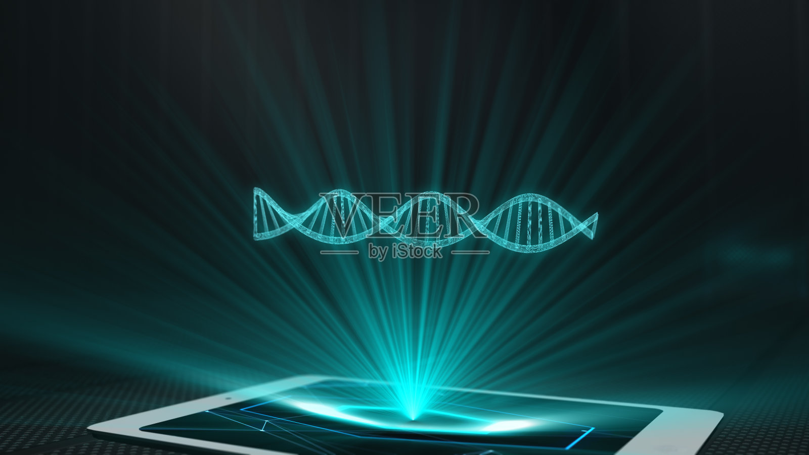 DNA投影未来全息显示手机平板全息技术照片摄影图片