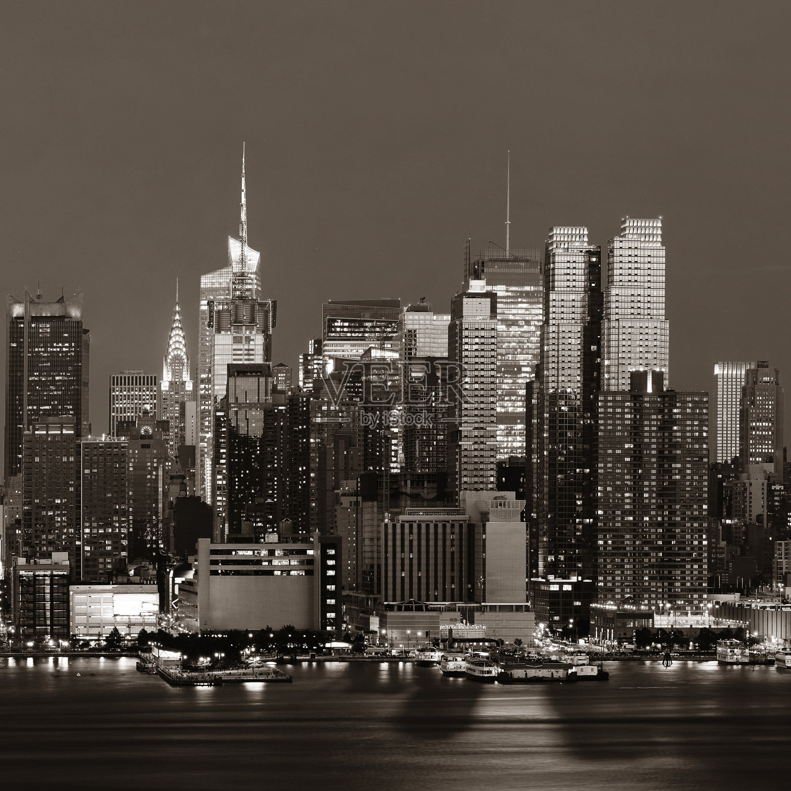 曼哈顿的天际线照片摄影图片