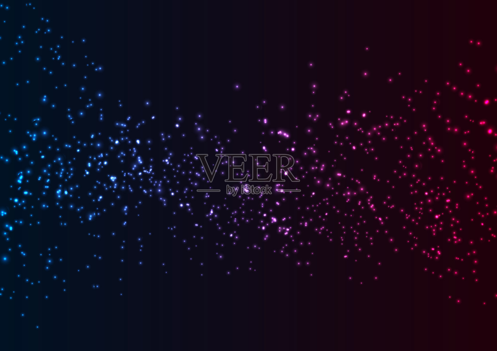 蓝紫色霓虹灯发光散景粒子抽象背景插画图片素材