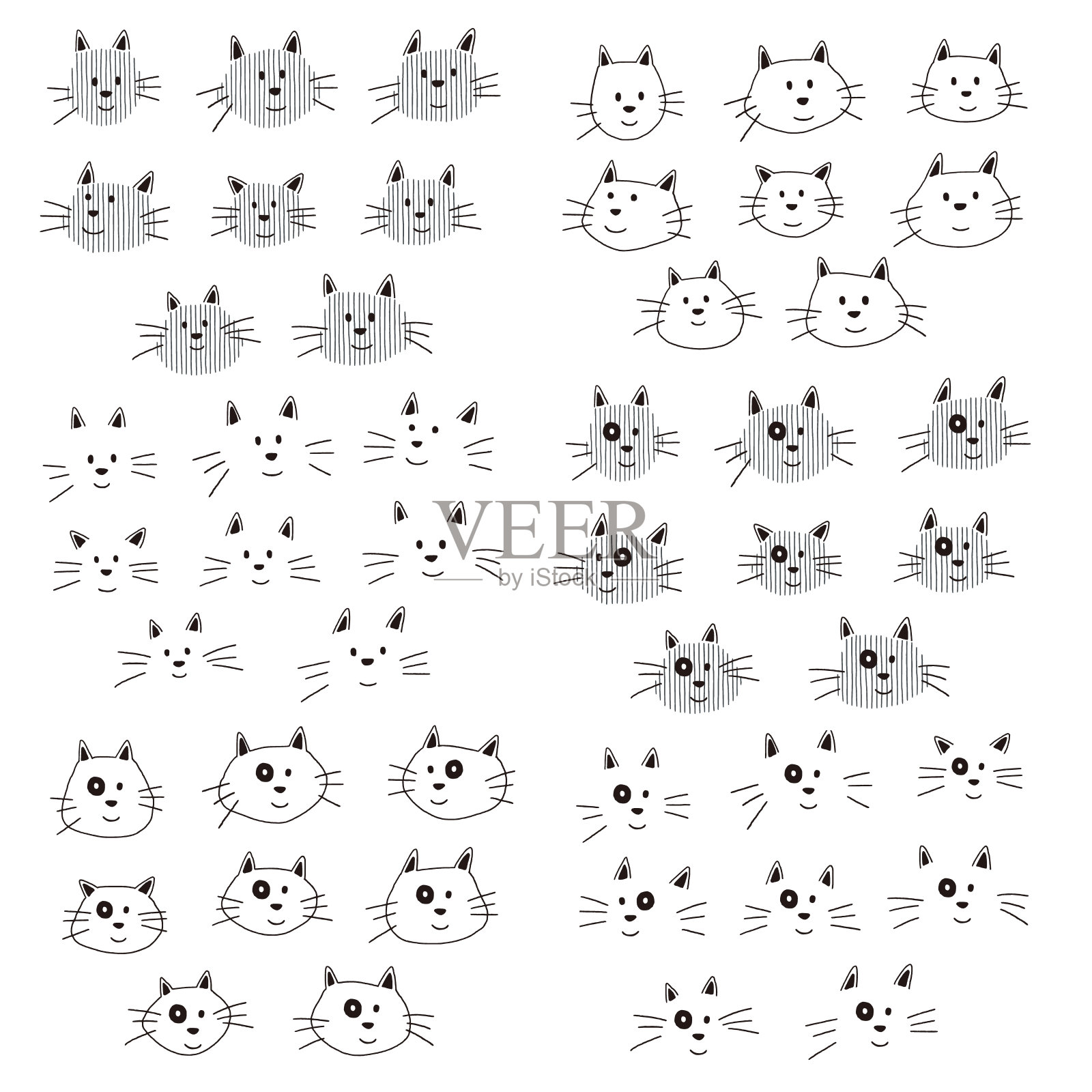 猫的插图材料非常简单插画图片素材