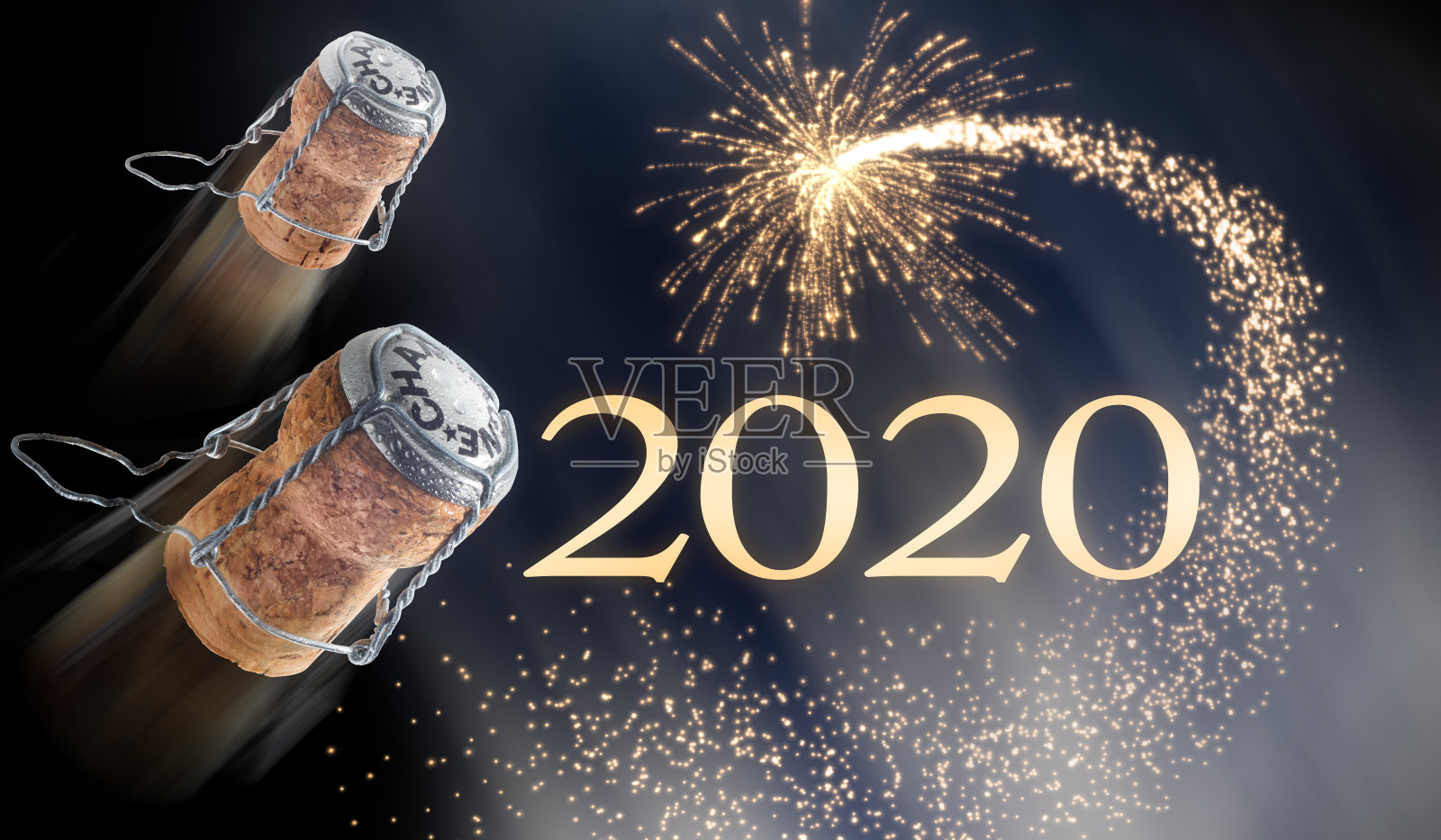 两瓶香槟2020照片摄影图片