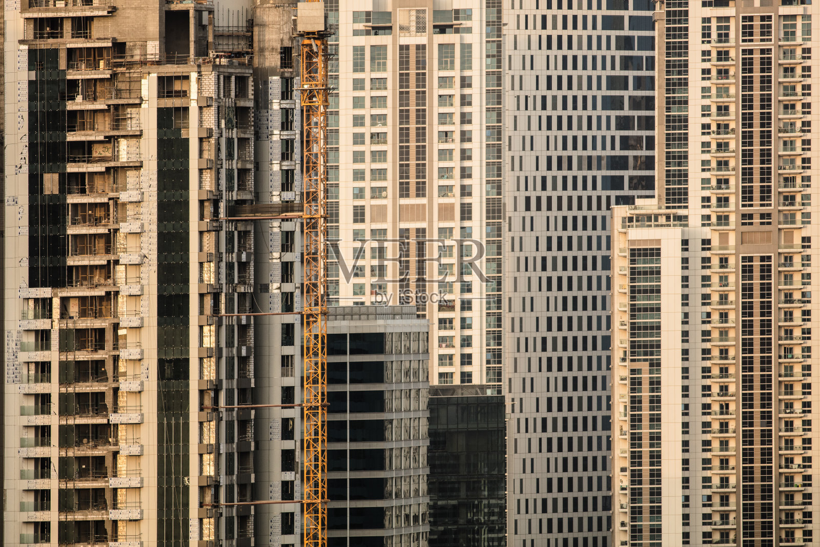 迪拜的摩天大楼。迪拜未来的轮廓。照片摄影图片