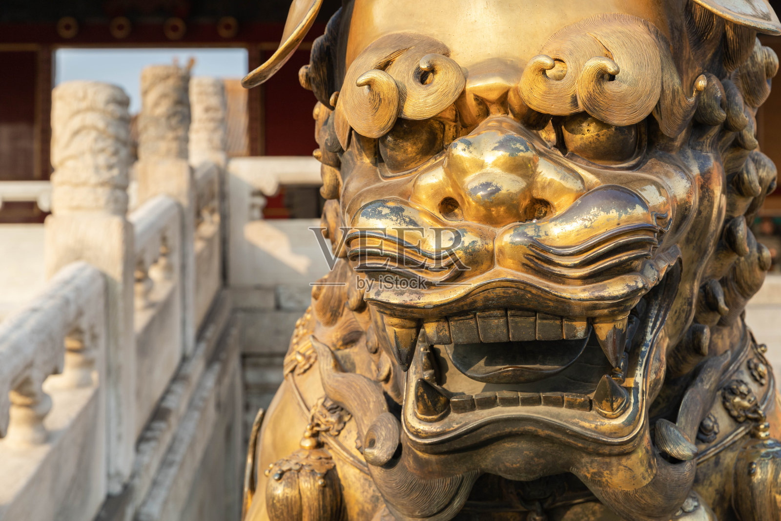 北京紫禁城铜狮照片摄影图片