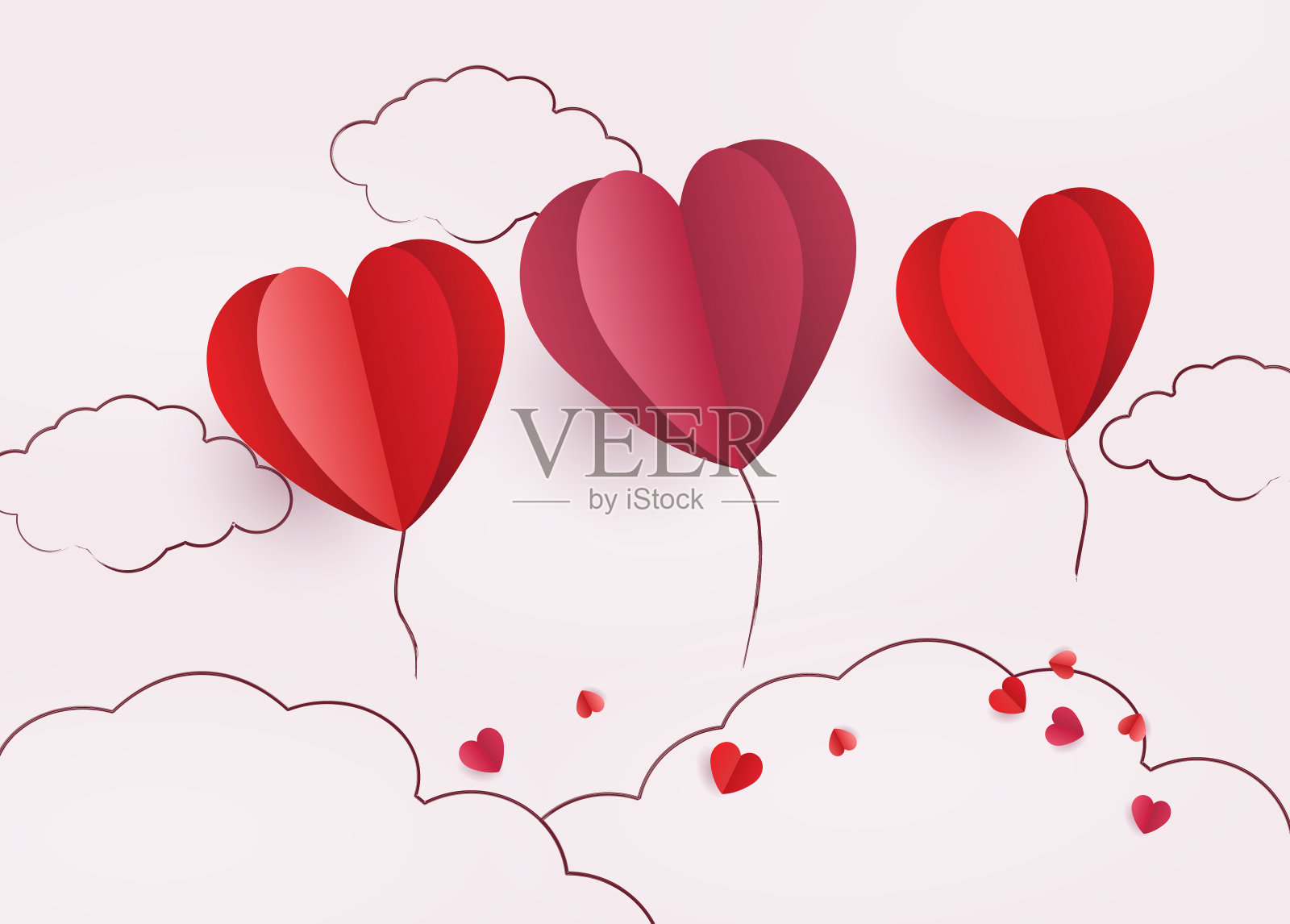 心空气气球。插画图片素材