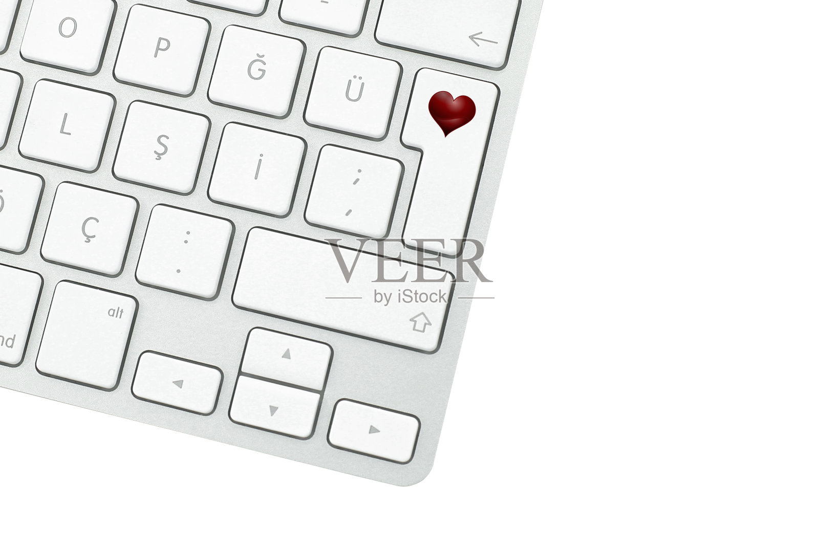 白色的电脑键盘和键盘照片摄影图片