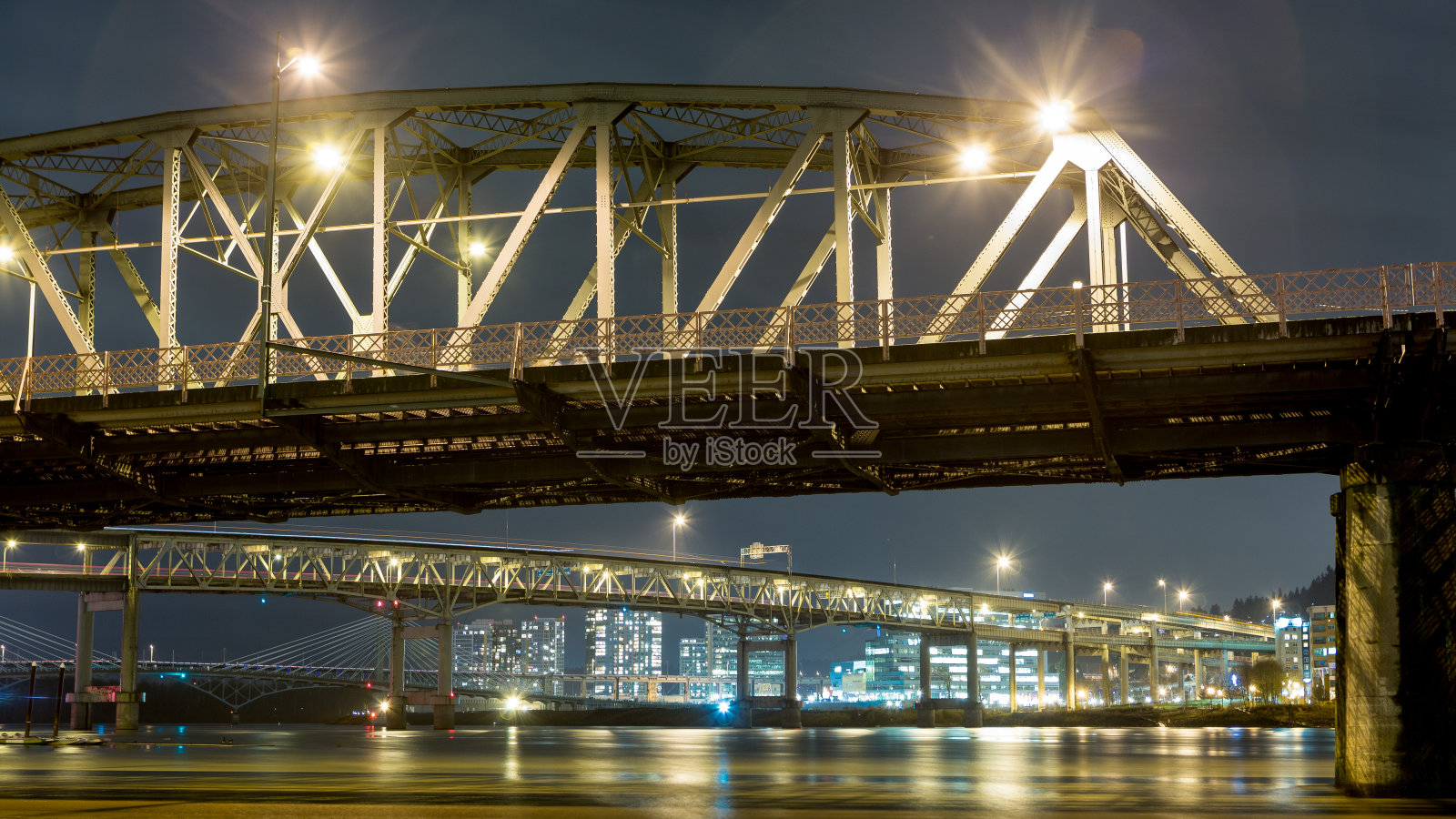 波特兰的桥梁照片摄影图片