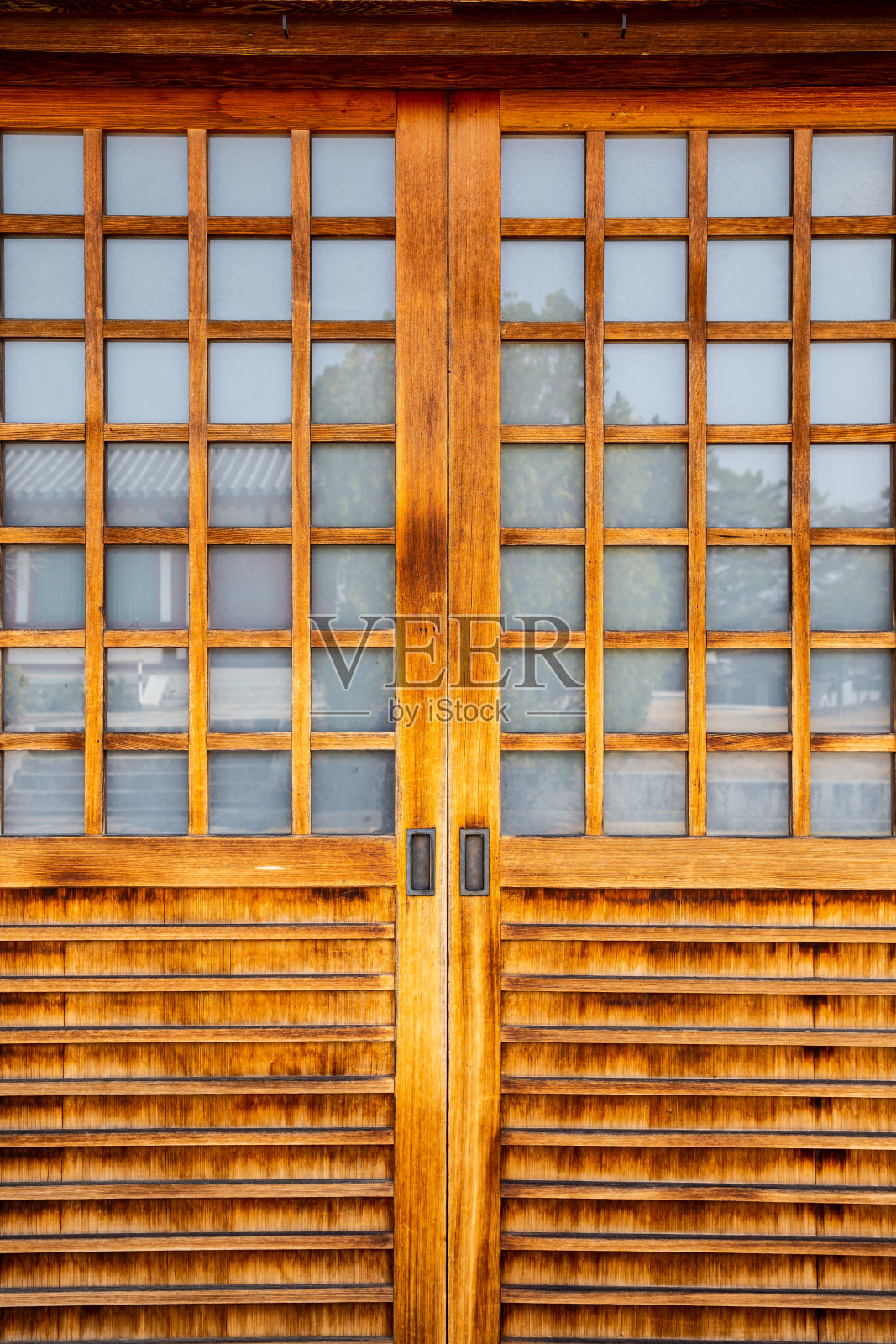 日式传统木门细节照片摄影图片