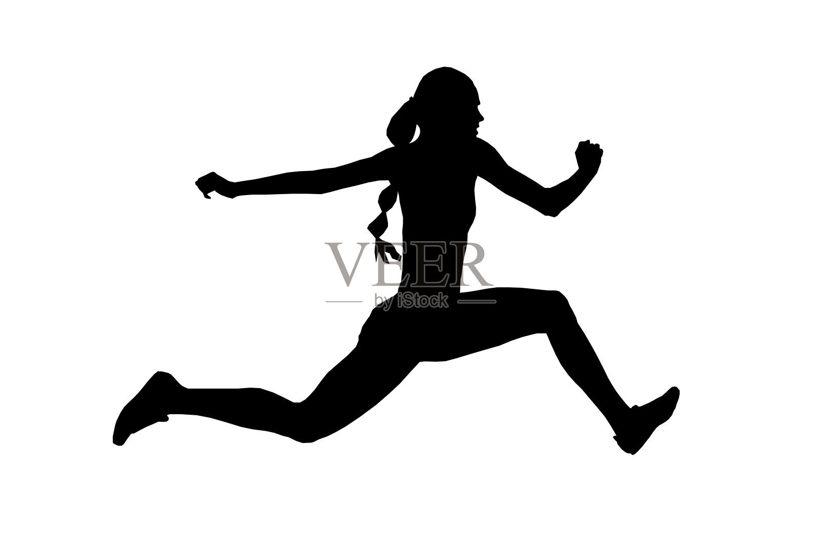 女子跳远三级跳运动员设计元素图片