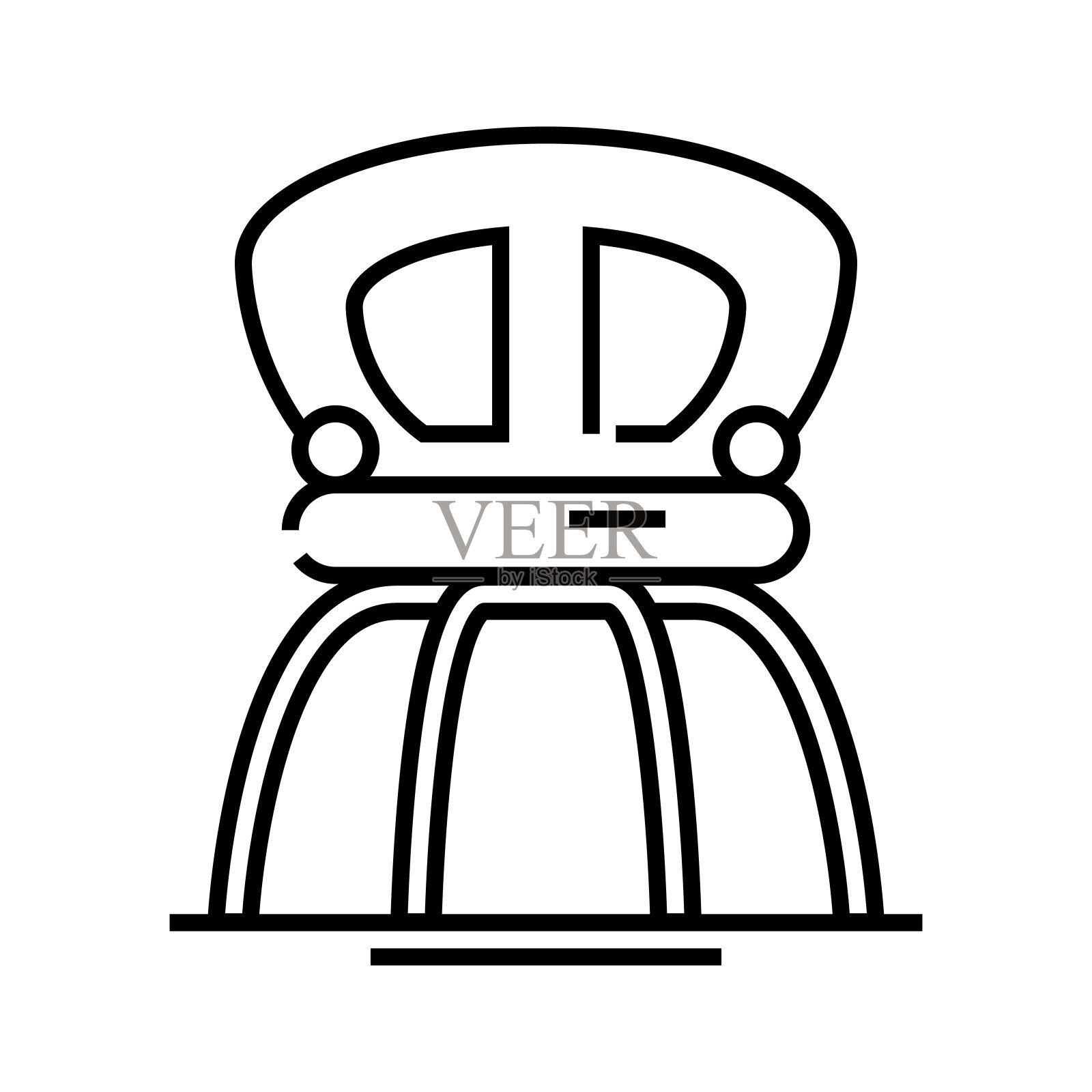 舒适的椅子线条图标，概念标志，轮廓矢量插图，线性符号图标素材