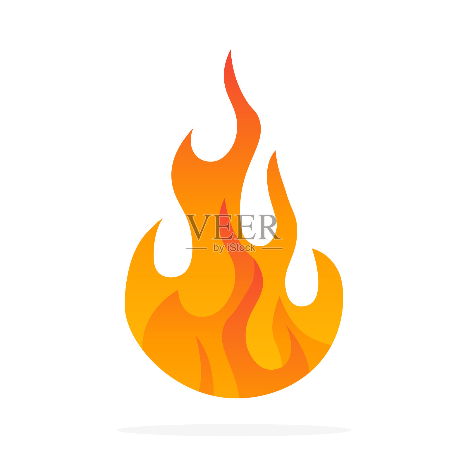 火灾火焰图标。黑色图标孤立在白色背景。火火焰轮廓。简单的图标。网站页面和移动应用程序设计矢量元素。设计元素图片