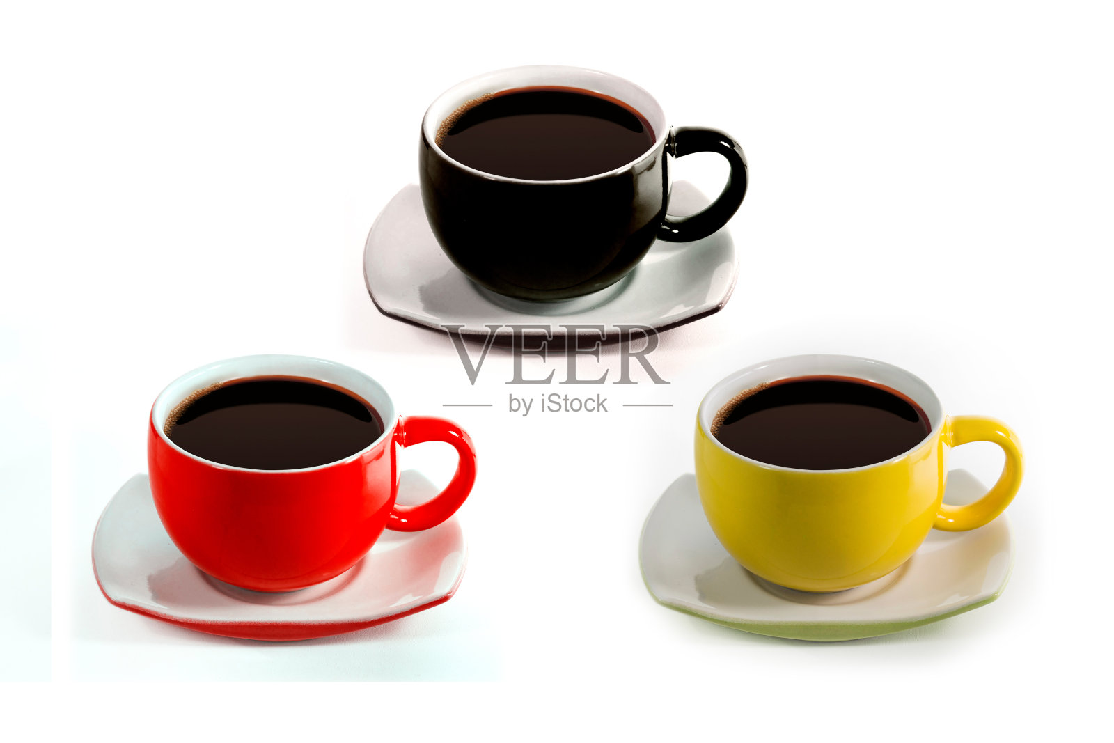 3杯黑咖啡照片摄影图片