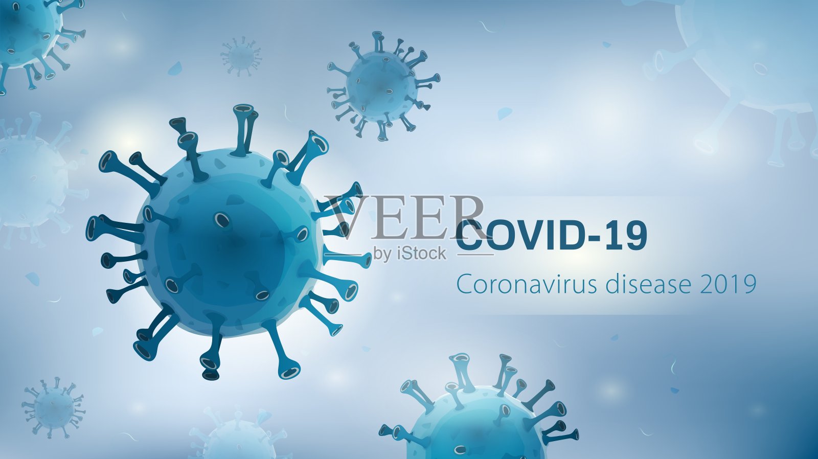 COVID-19冠状病毒病2019文本插画图片素材