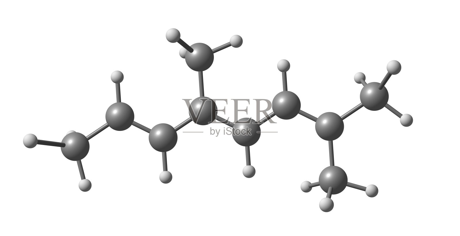 二茂烃分子结构孤立于白色上照片摄影图片