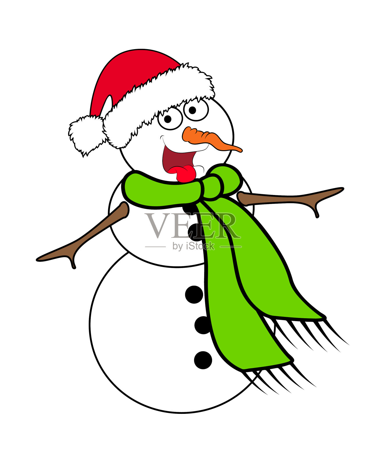 圣诞卡通雪人设计贺卡冬天设计元素图片