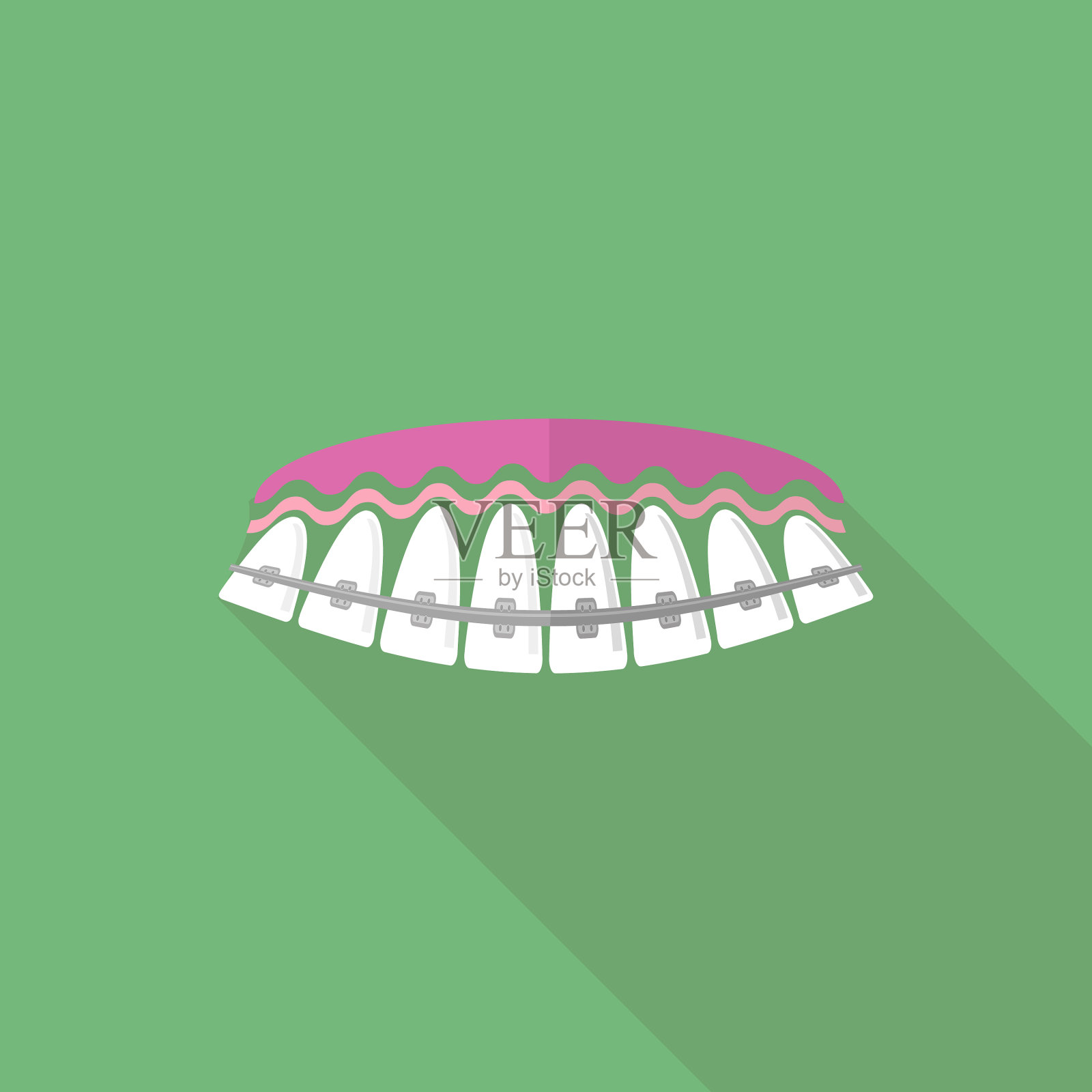 医学牙套牙齿护理背景插画图片素材