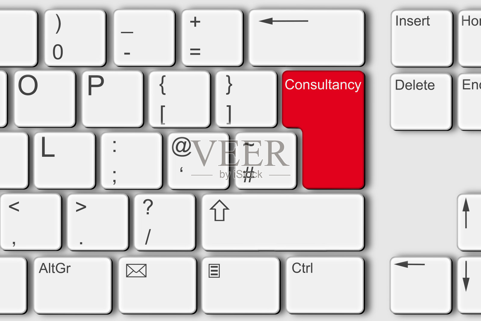 咨询概念电脑电脑键盘插图红色插画图片素材