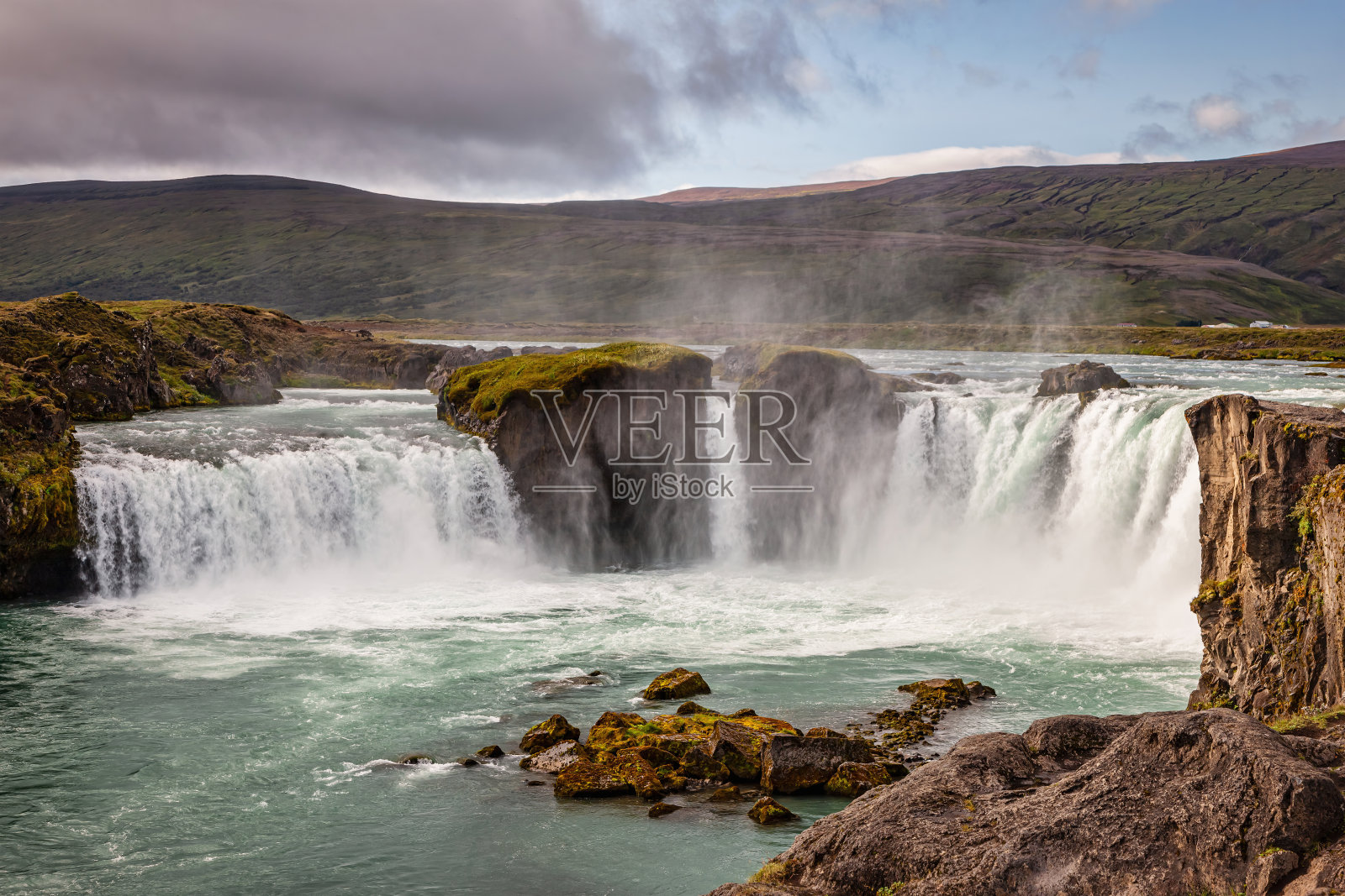 冰岛北部瀑布照片摄影图片